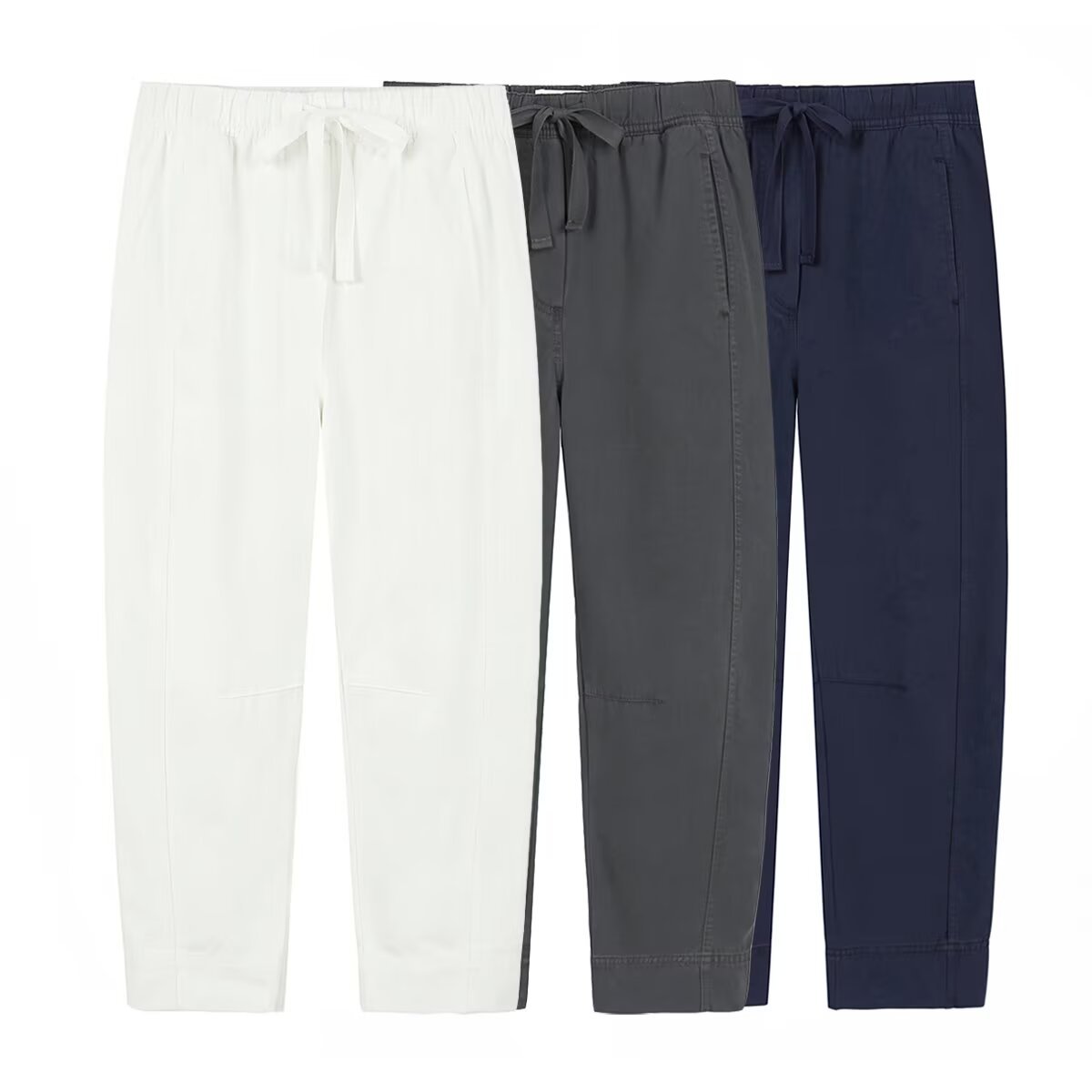 Minimally casual versatile elastic waist pants