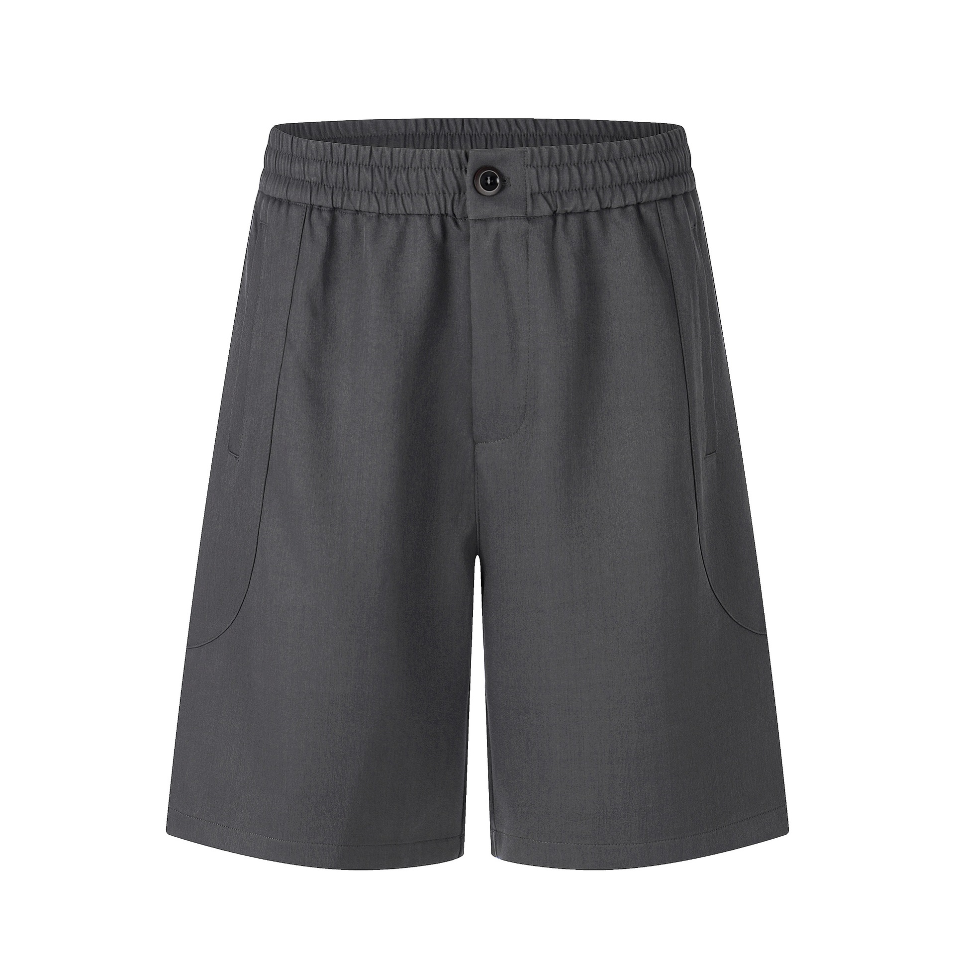 curved hollow-out structured short chinos, wrinkle-resistant, versatile casual shorts for men