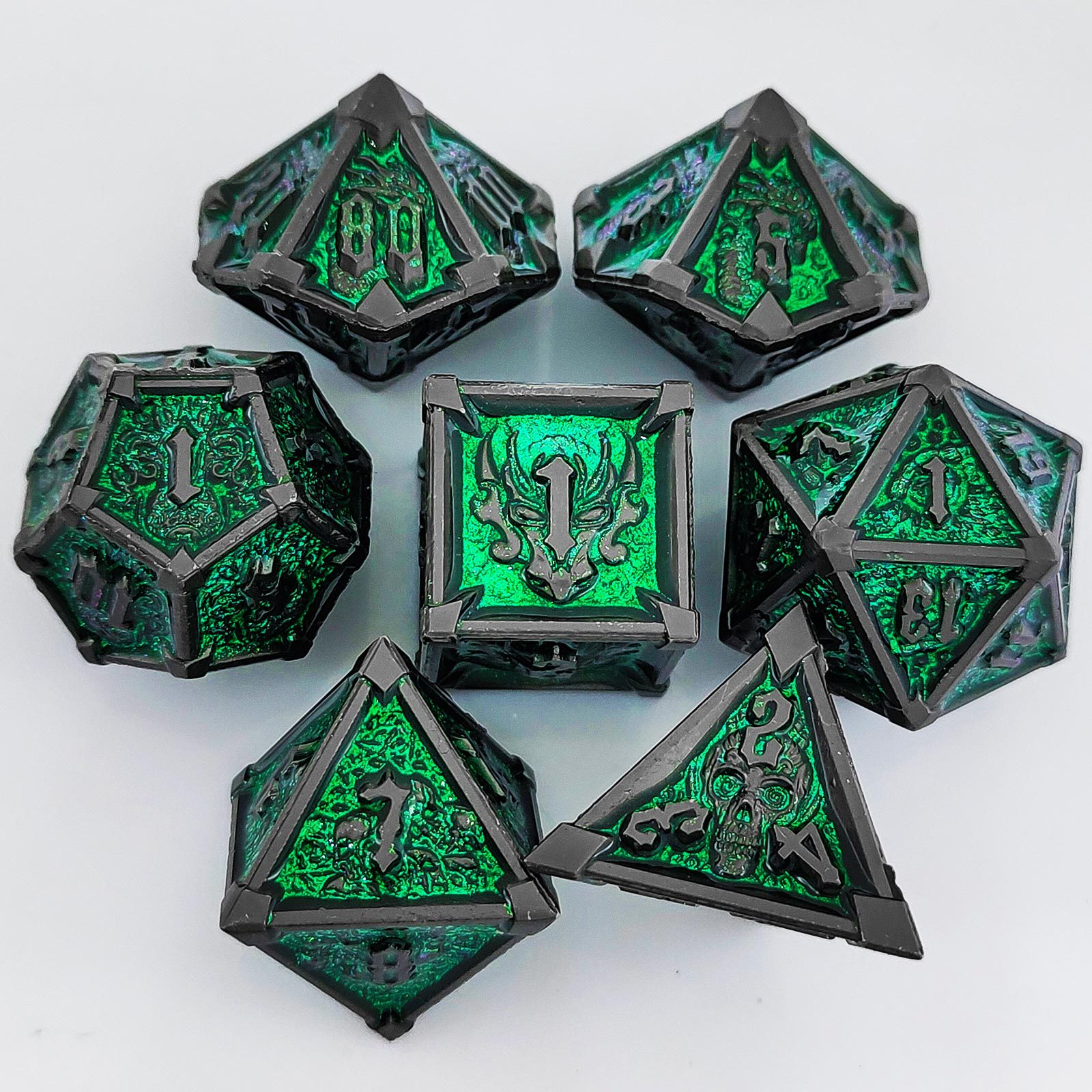Metal Dice Set DND Dungeons &amp; Dragons Polyhedral RPG Dice Role Playing TRPG d20