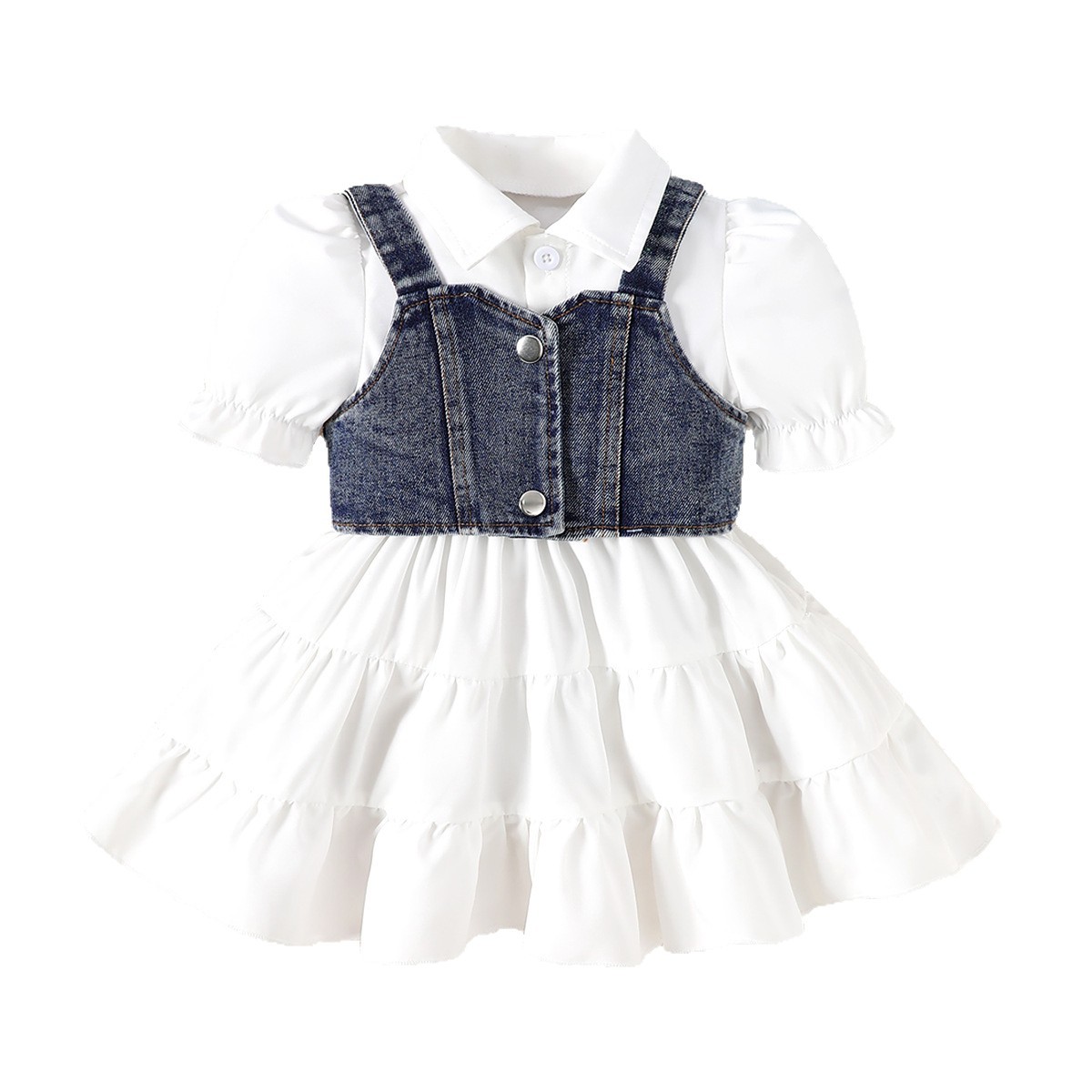 Simple vest dress set