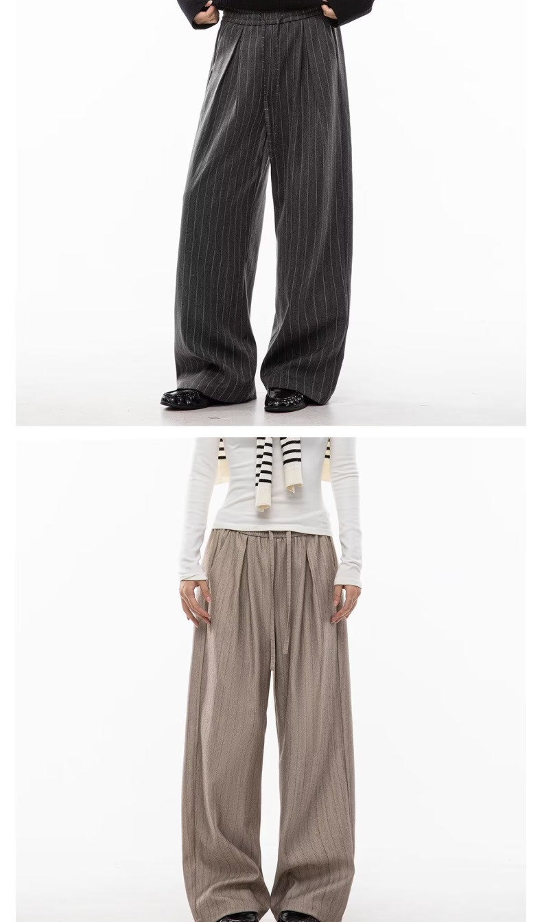 Unisex Wide Leg Striped Pants - back view