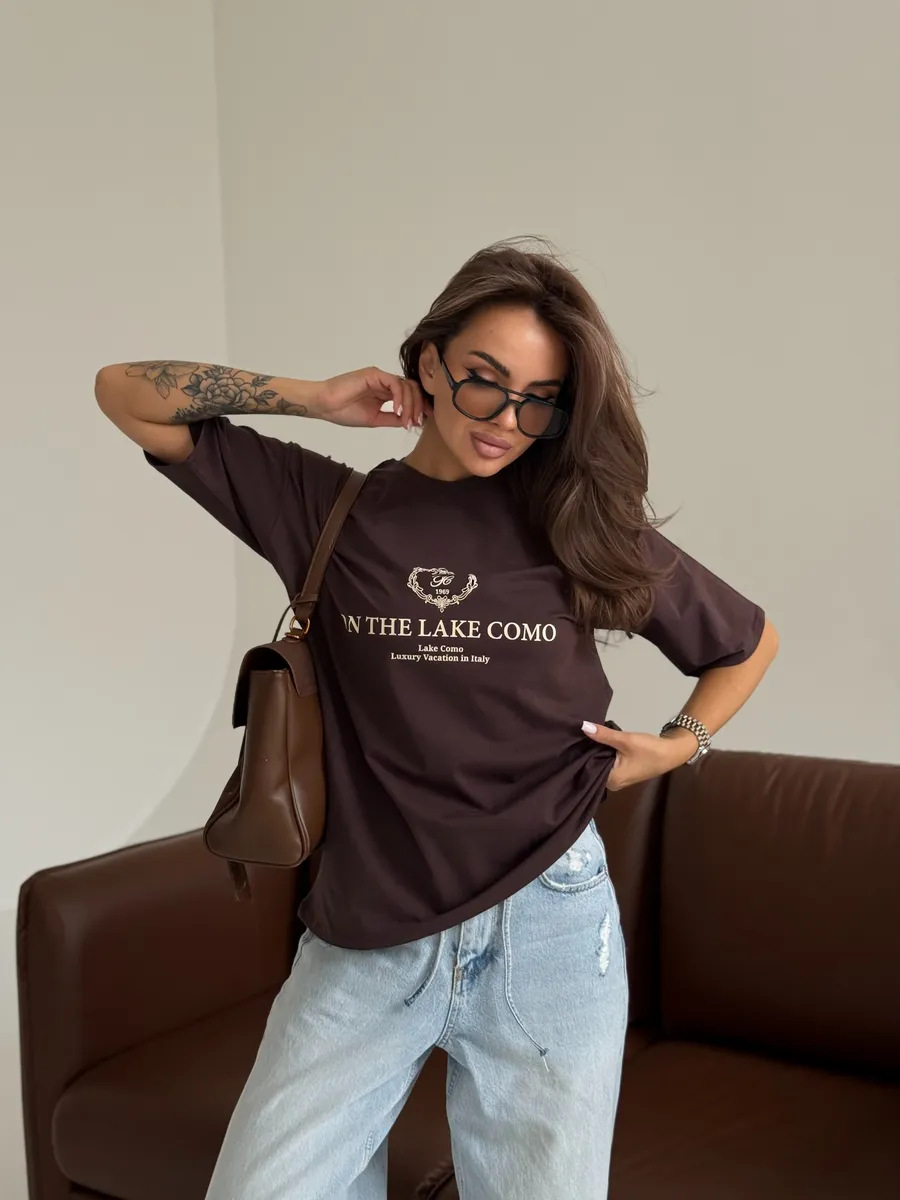 Letter Print Short Sleeve Top – fabric detail