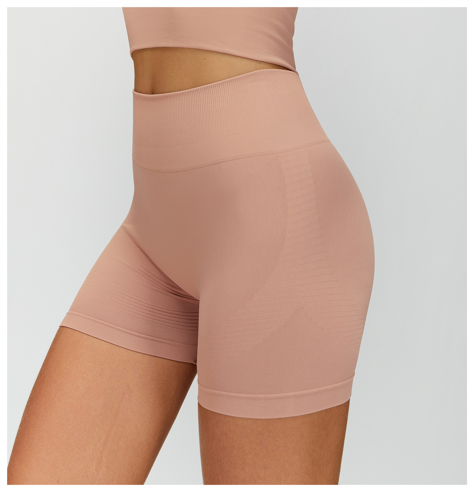 Women's High-Waist Yoga Shorts – Retro Pink & Plum Wine Red