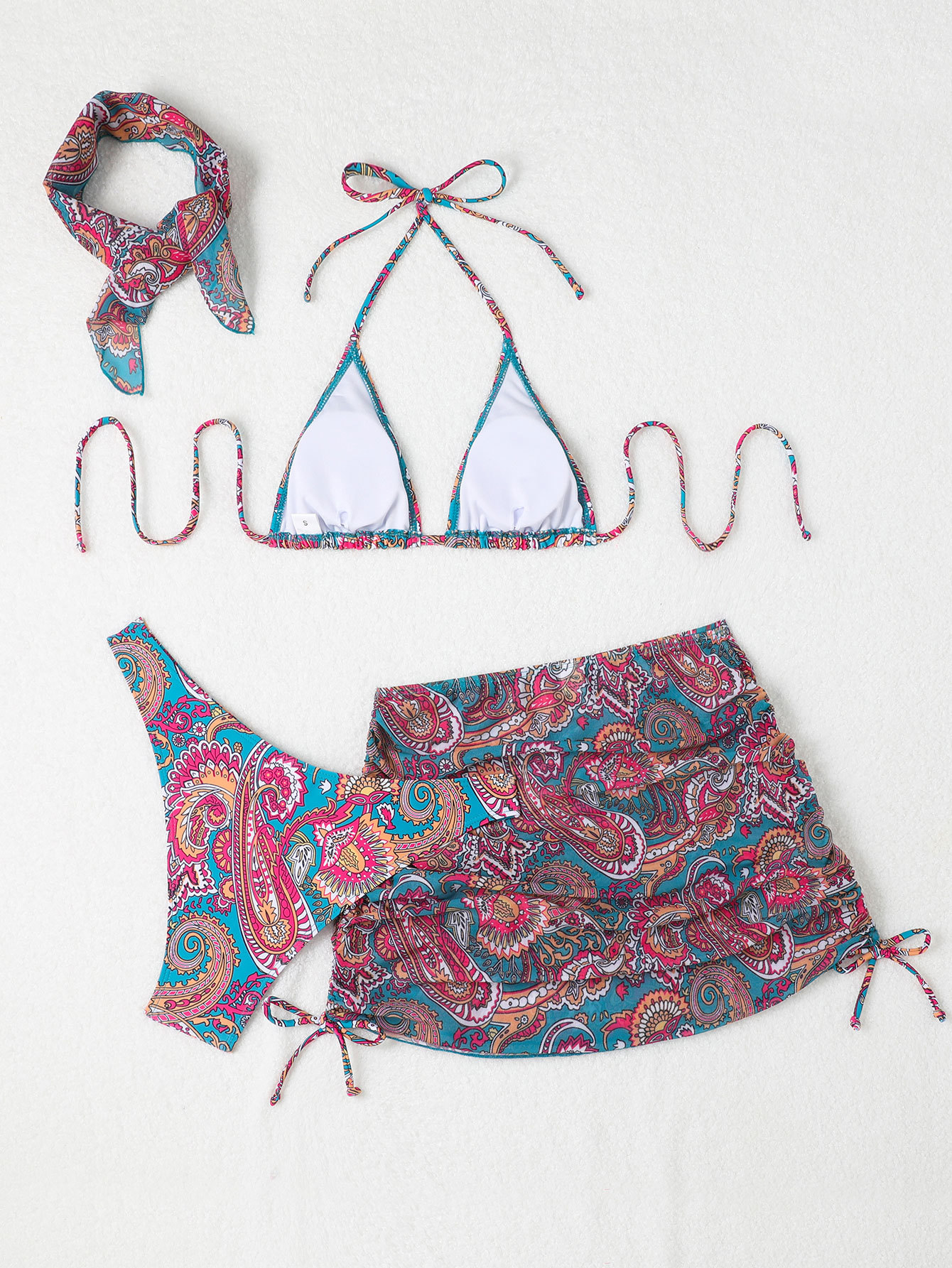 Bareback strap skirt bikini Bareback strap skirt bikini