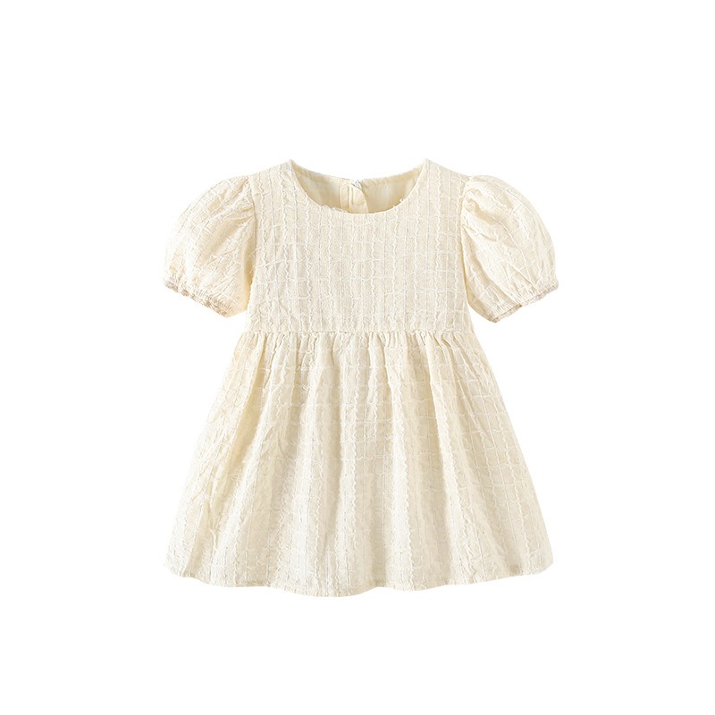 Round neck short sleeved dress