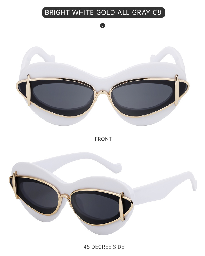 Small frame cat-eye shades for women — final styled view
