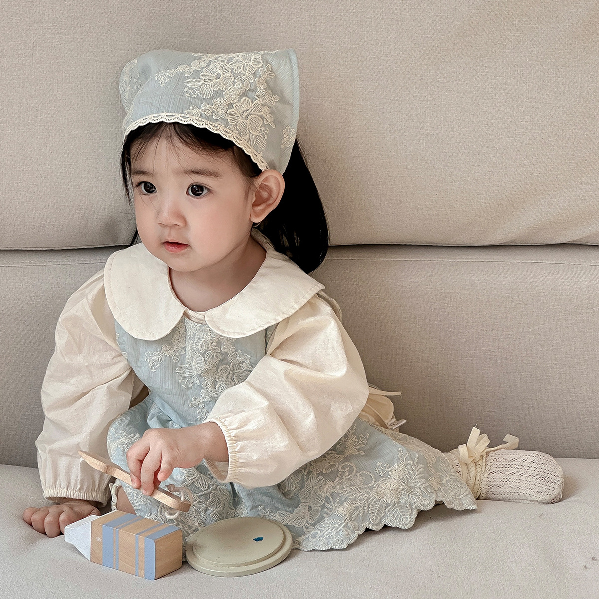 Cute Baby Spring Outfit, Infant Romper, Stylish Baby Onesie, Princess Set, Outerwear for Spring