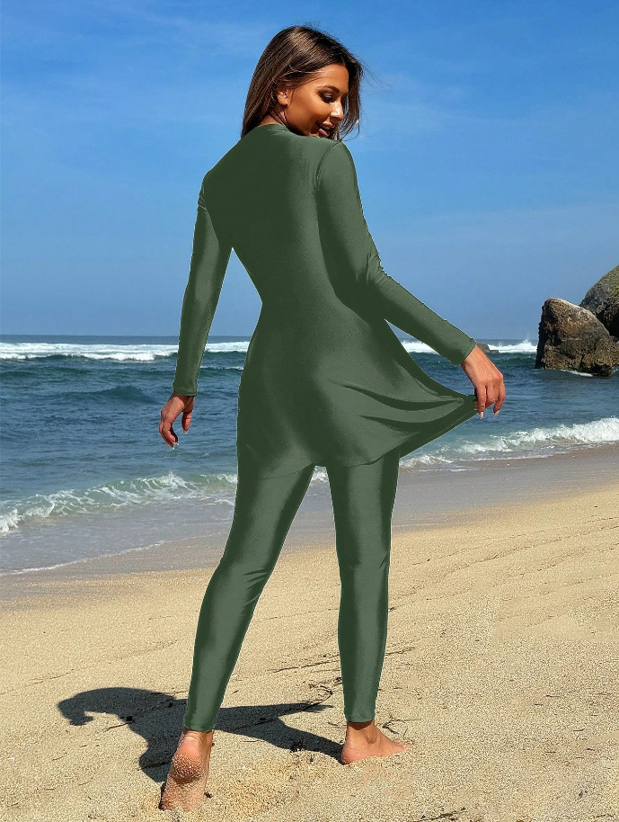 Long Sleeve Modest Swimwear Set for Women image 22