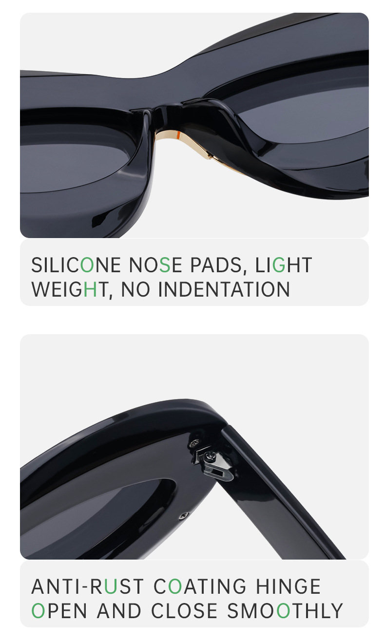 Cat-eye sunglasses for women — frame close-up