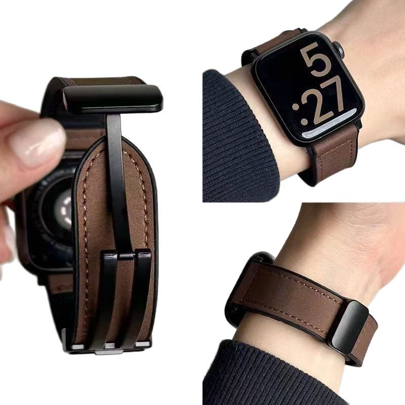 Apple Watch Silicone Strap with Magnetic Buckle (Crazy Horse Texture) 2
