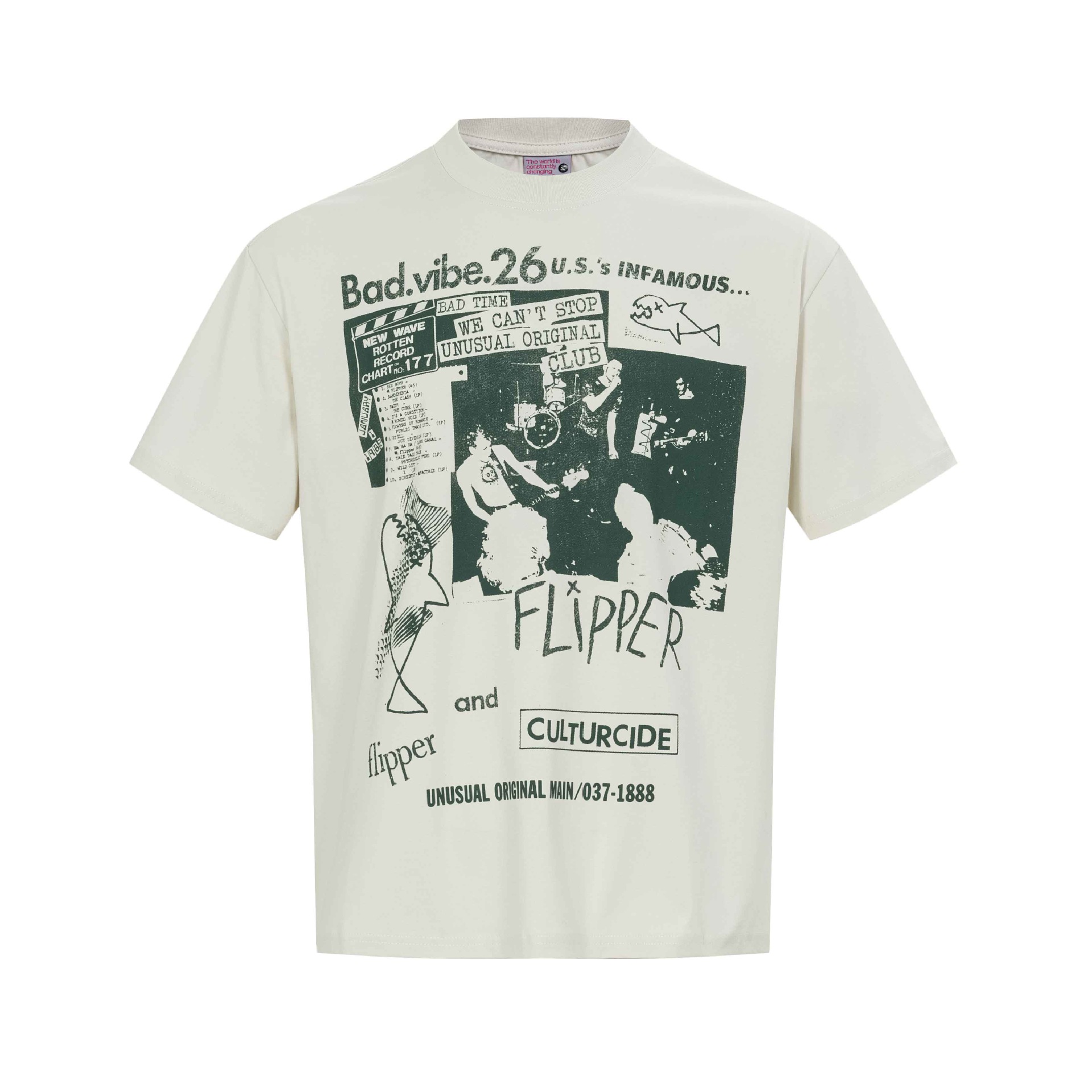 Floral Rock Portrait shirt side view