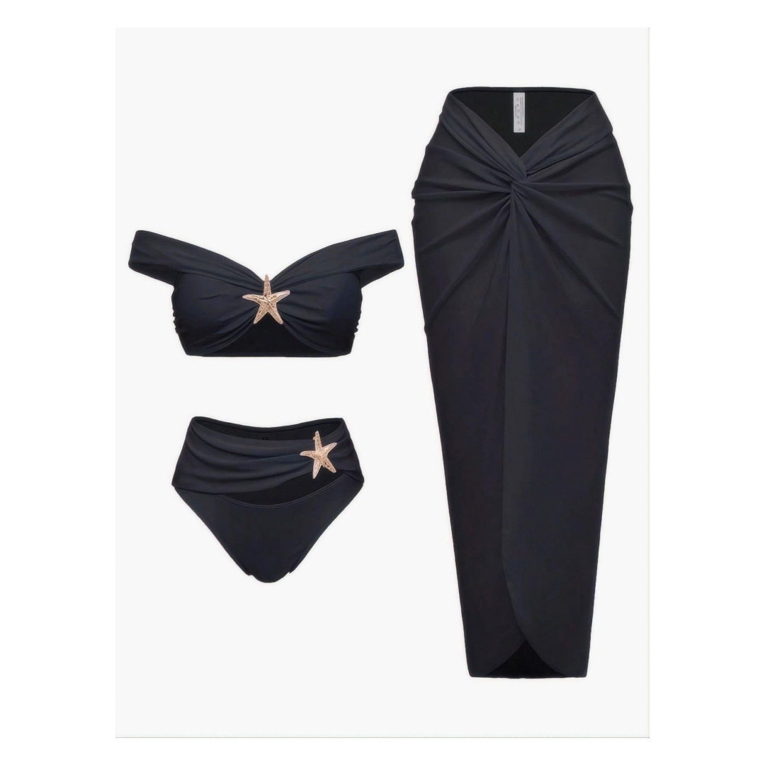 3-delig bikiniset dames zwart