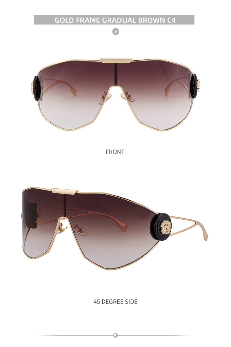 Women's integrated lens sports sunglasses — outdoor photo