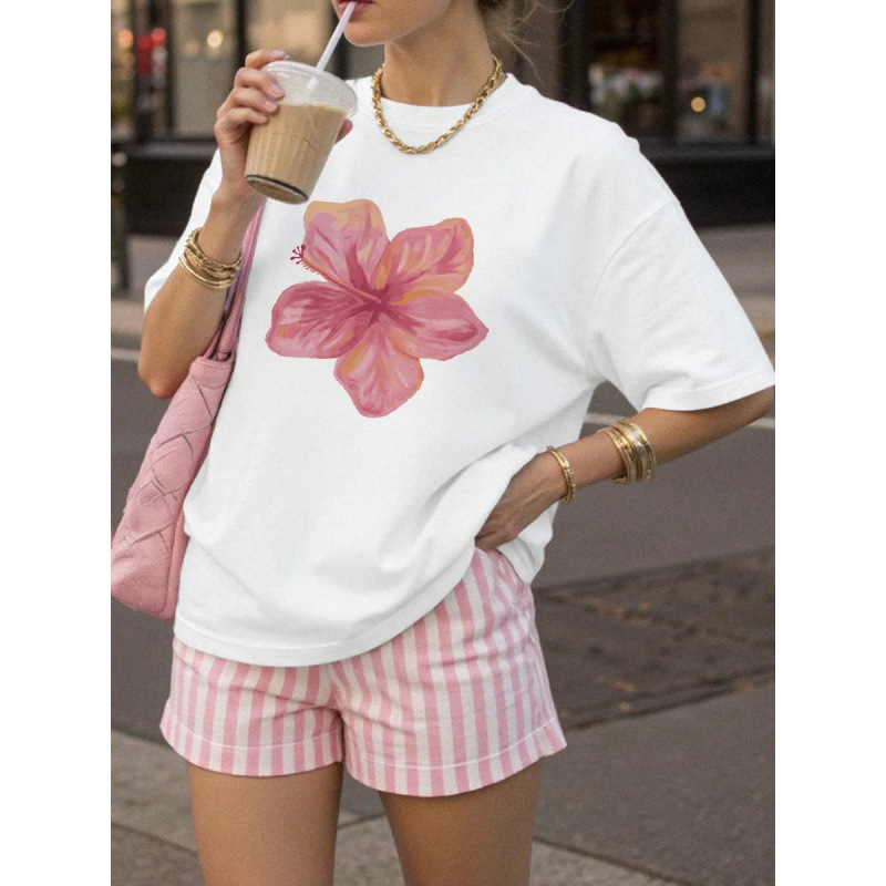 Flower print loose top