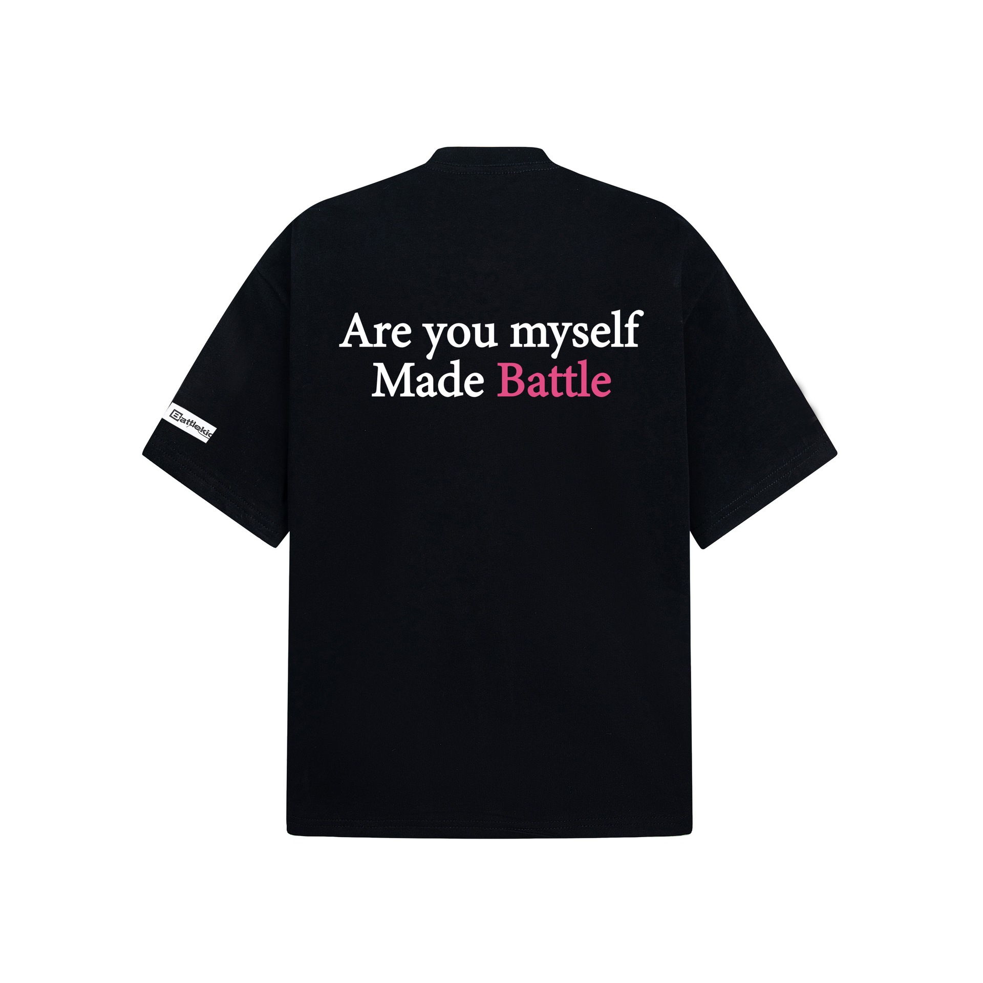 Vertical slogan printed T-shirt design detail 4