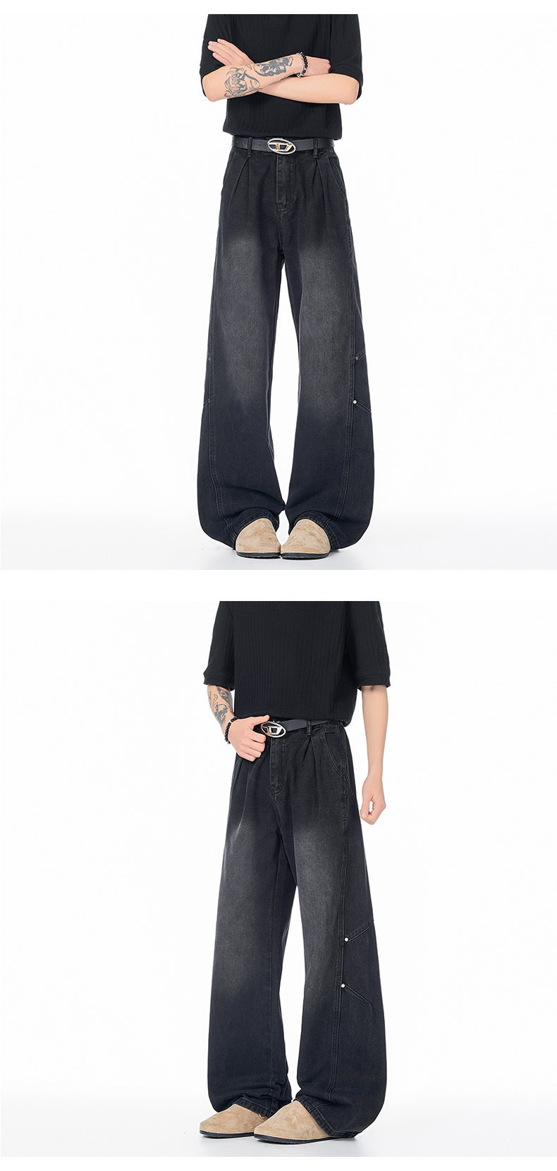 Back view highlighting rise and pocket design
