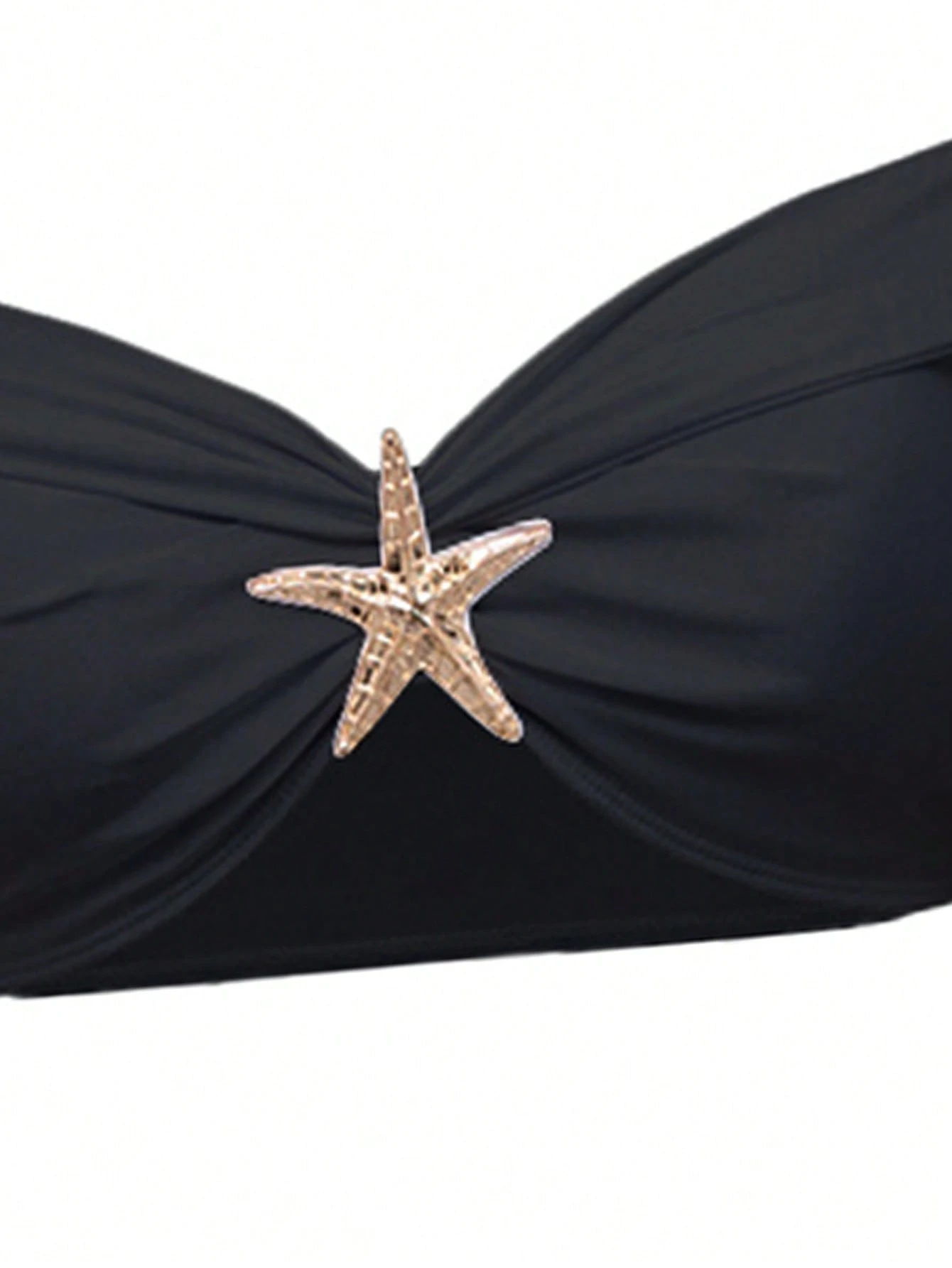 Zwarte bikini 3-delig detail