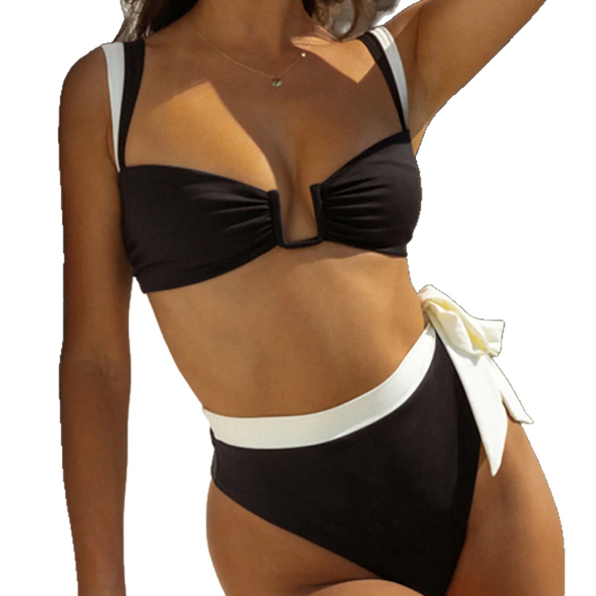 Minimalist color blocked two-piece set
