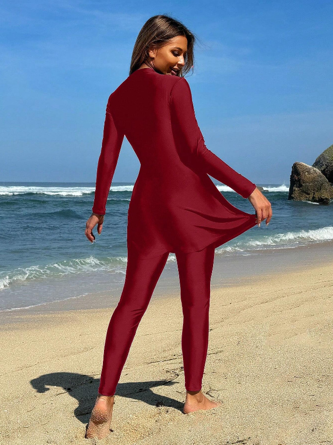 Long Sleeve Modest Swimwear Set for Women image 29