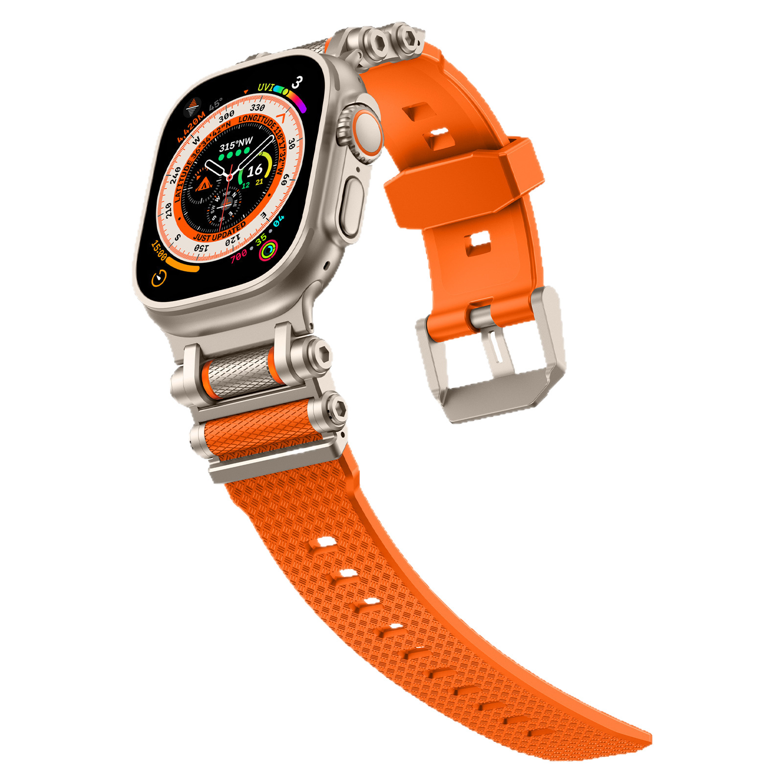 Carbon Fiber Pattern Silicone Band for Apple Watch / Samsung Galaxy Watch 4