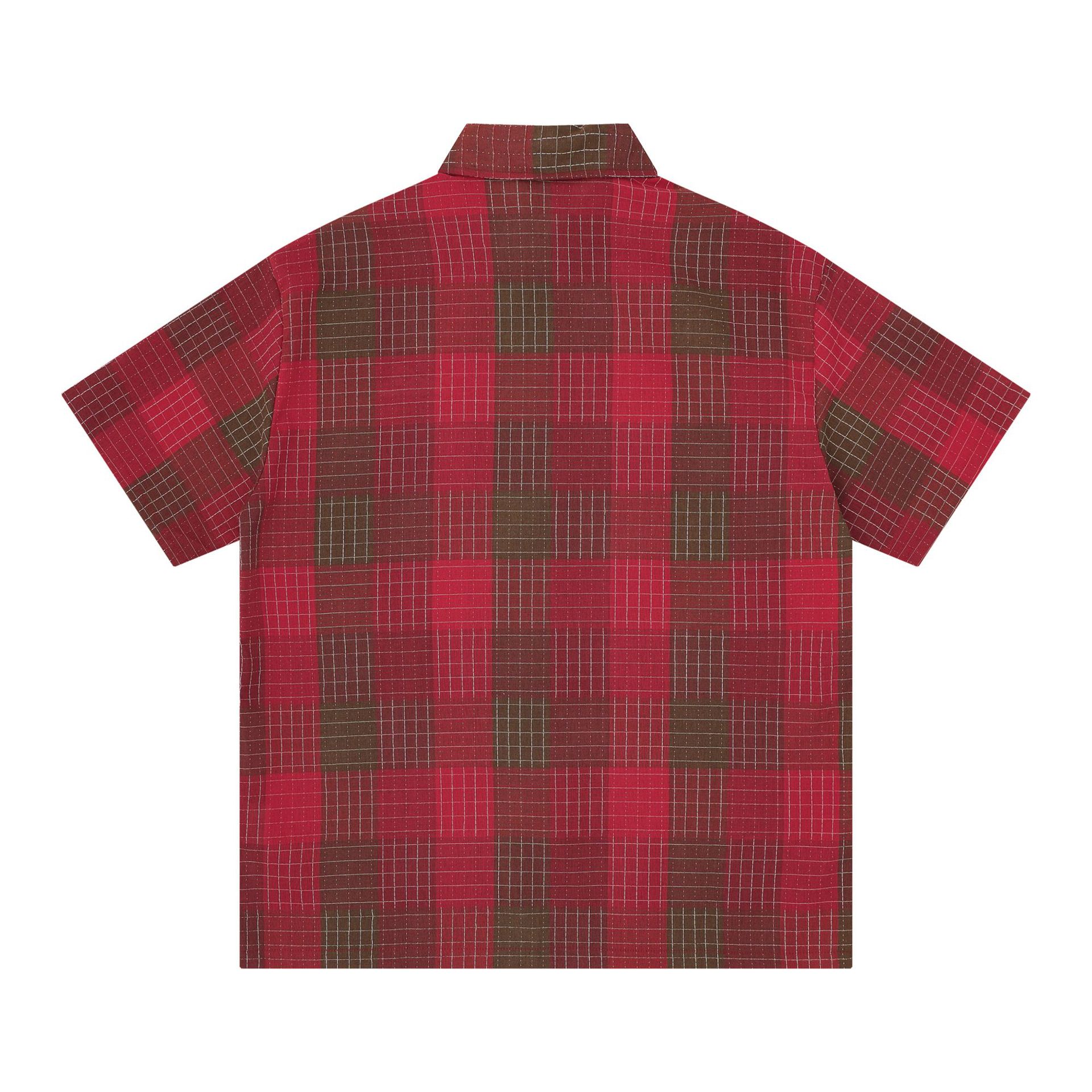 China Chic Emblem Letter Embroidered Short Sleeve Cotton Shirt - image 4