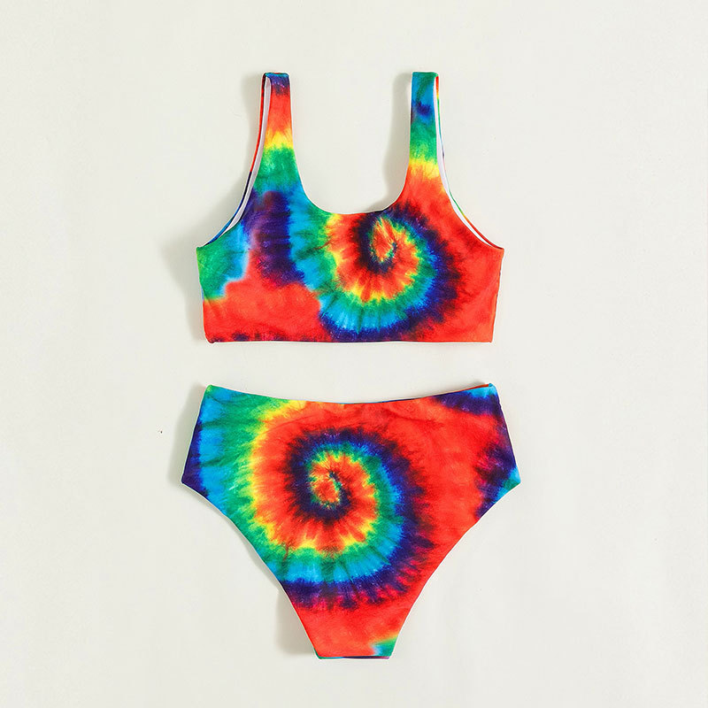 Colorful Printed Two-Piece Swimwear for Women