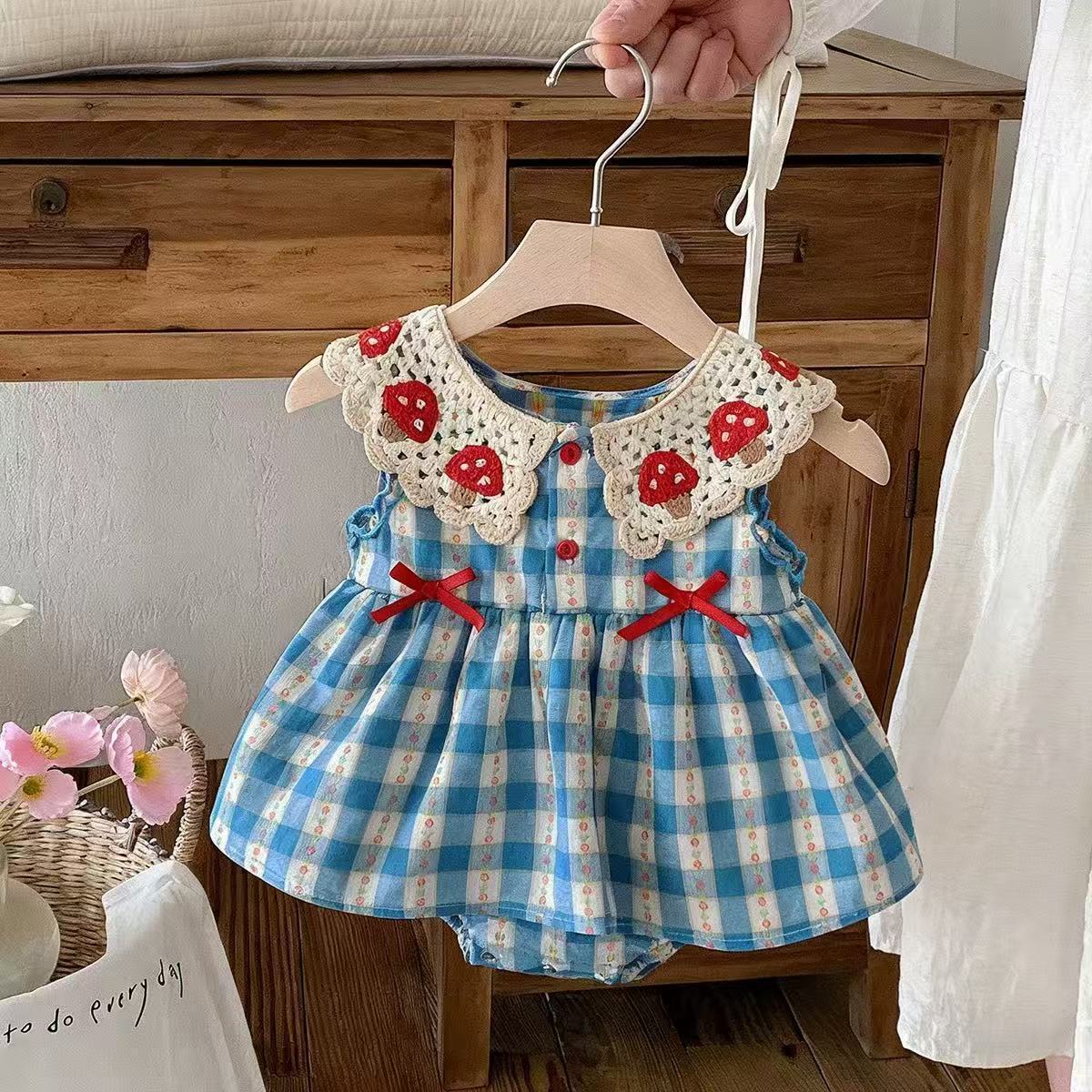 Cute Baby Girl Summer Lightweight Romper Dress for Infants and Toddlers, Suitable for Newborns to