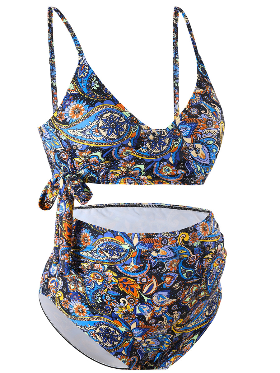 Backless Floral Bikini Set for Women image 7
