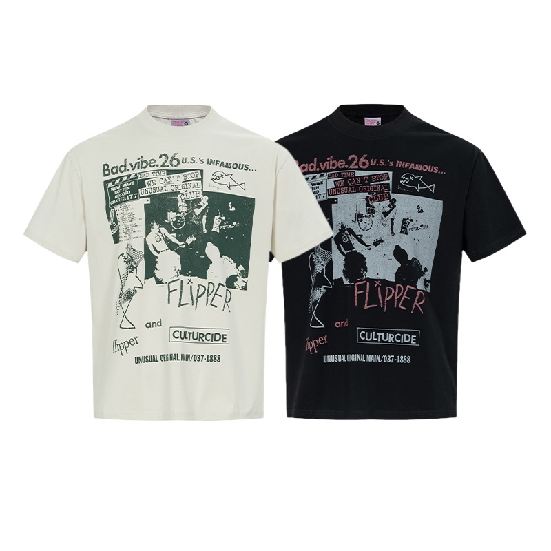 Floral Rock Portrait shirt front view