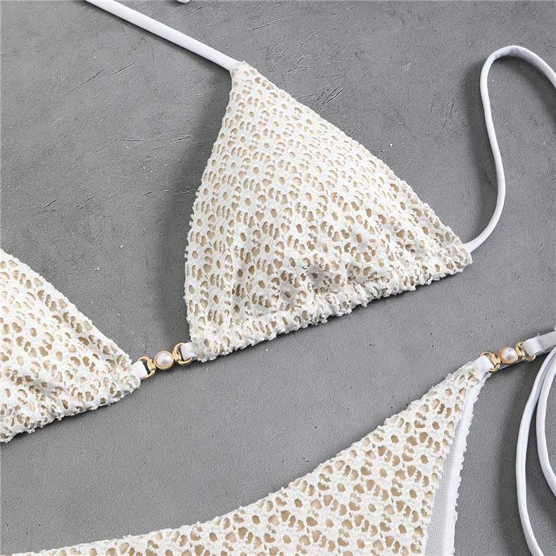 Colorful Mesh Bikini Set with Tie-Straps, Sexy Women's Two-Piece Swimwear
