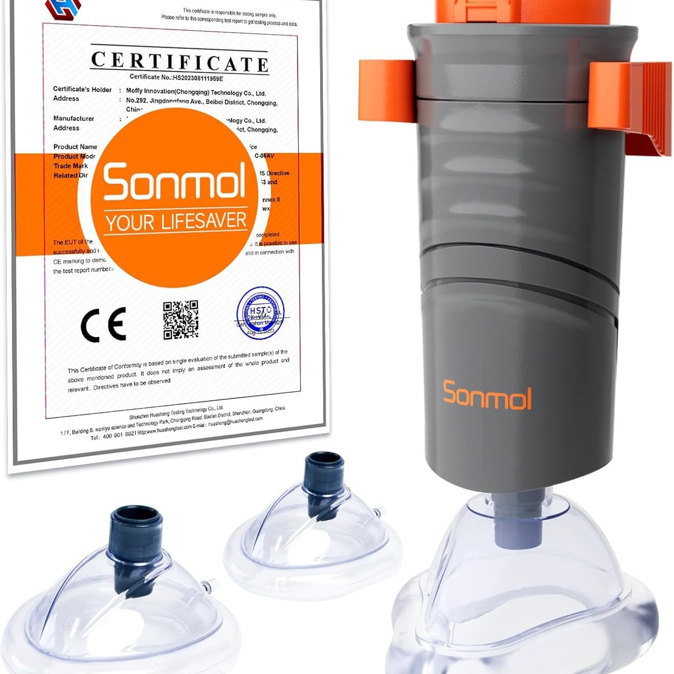 Sonmol automatic Choking rescue anti choking device aiway throat obstruction blockage removal manual