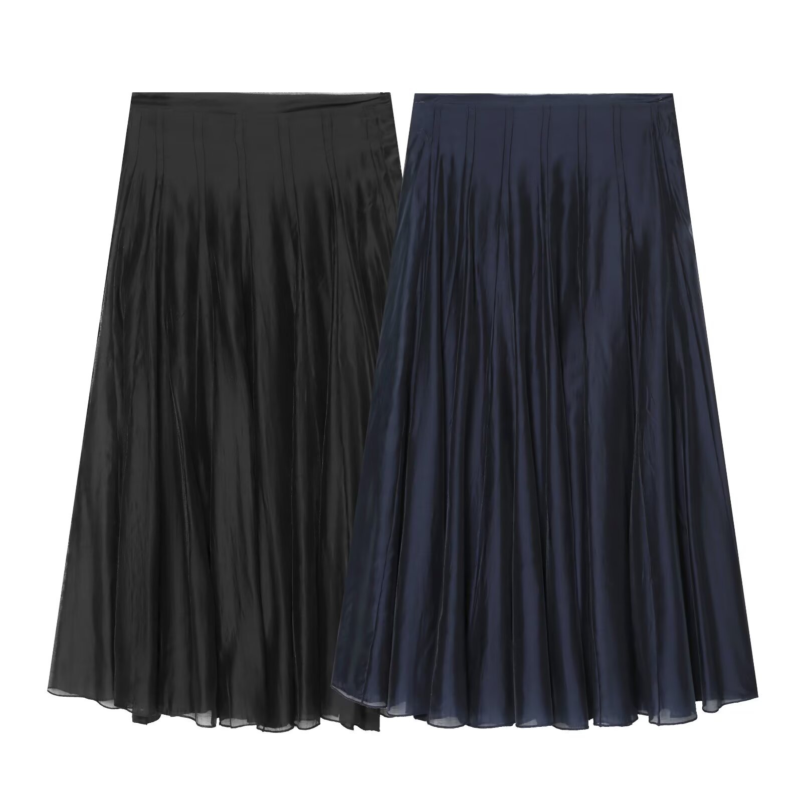 Elegant pleated chiffon versatile skirt