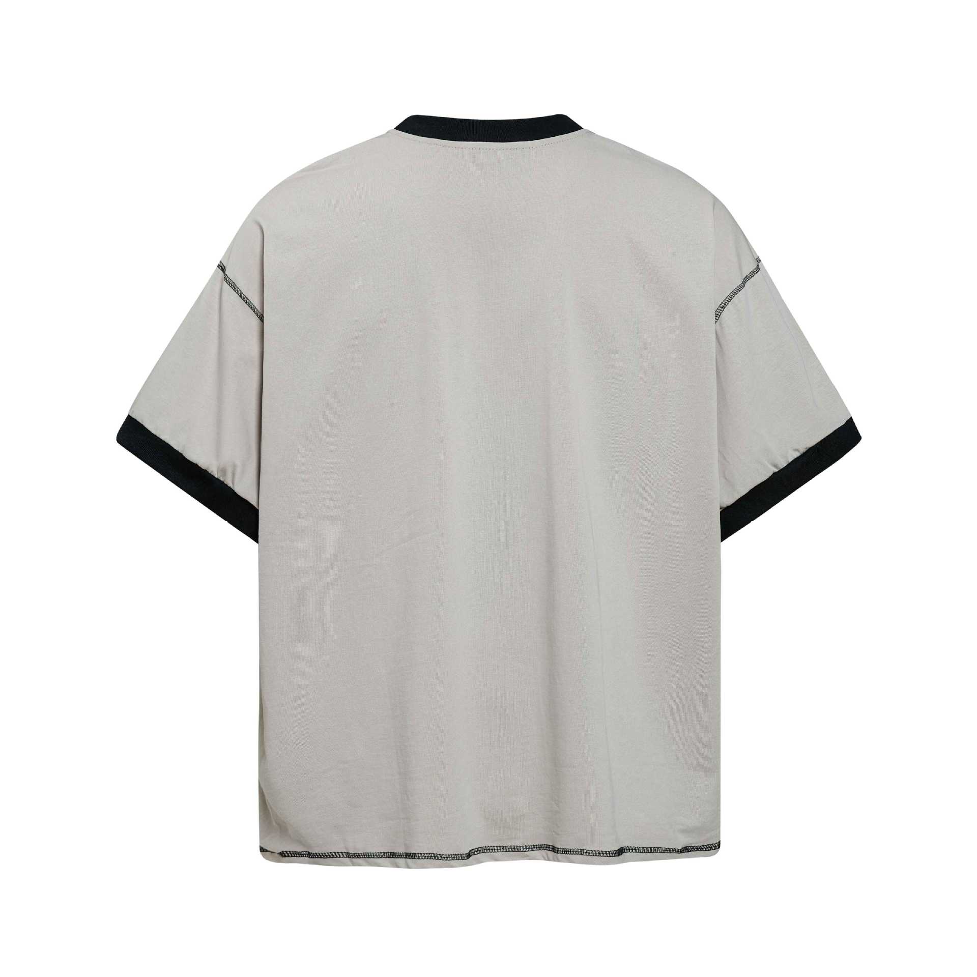 Mens Floral Print Color Block Shirt – side view