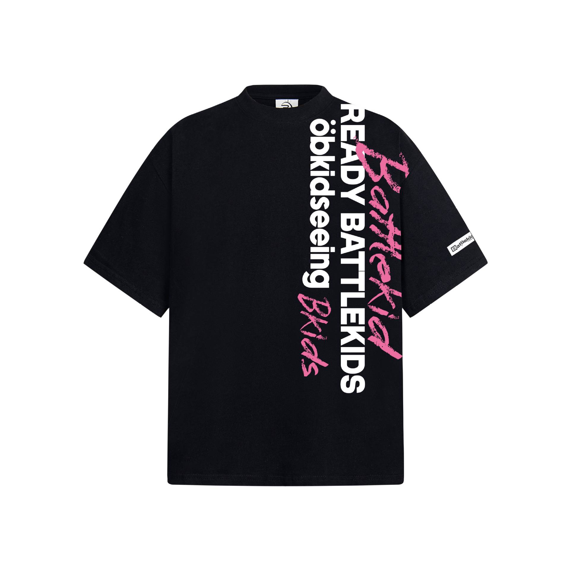 Vertical slogan printed T-shirt design detail 3