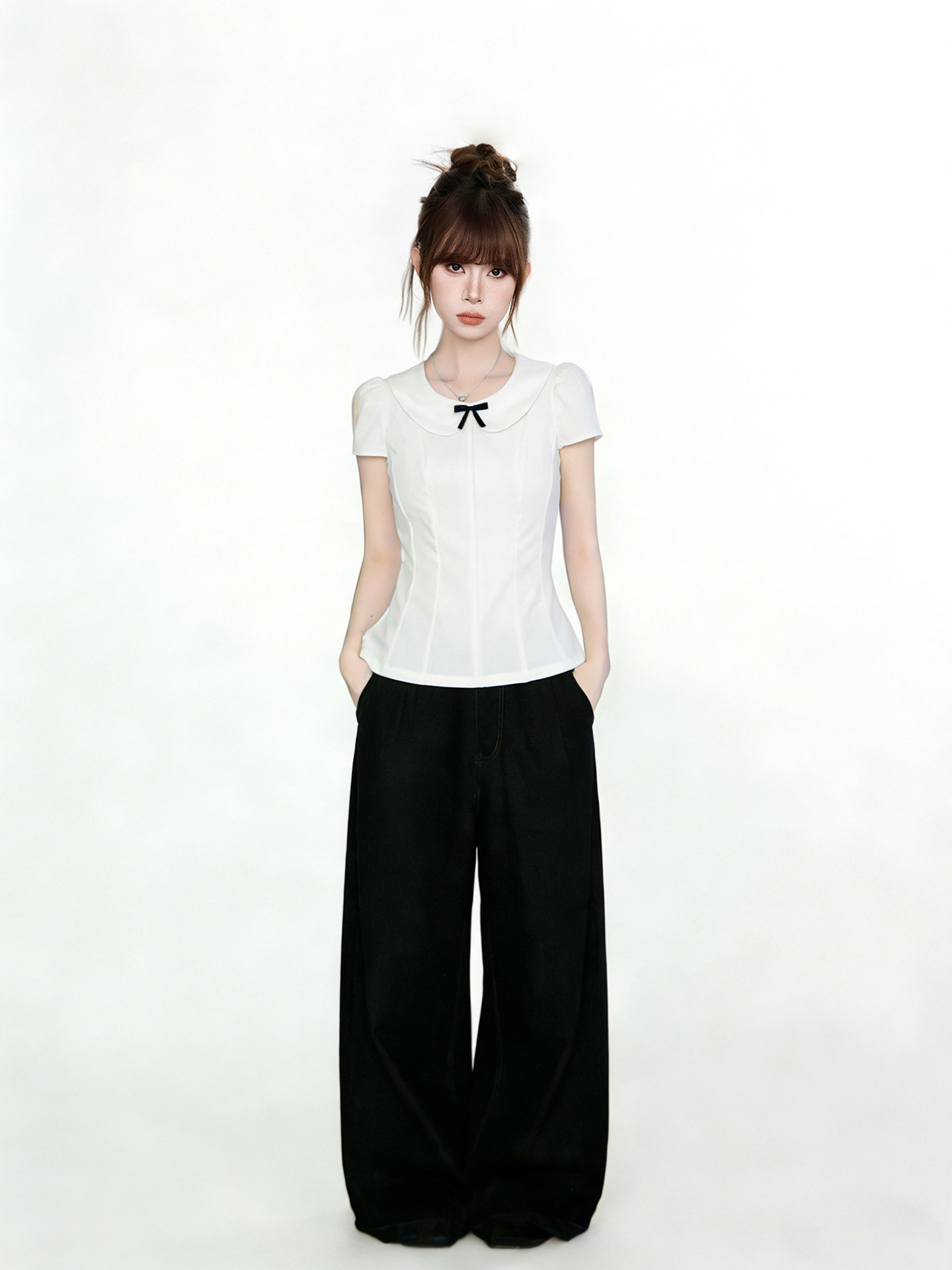 Spicy Style Bow Peter Pan Collar Tee – view 1