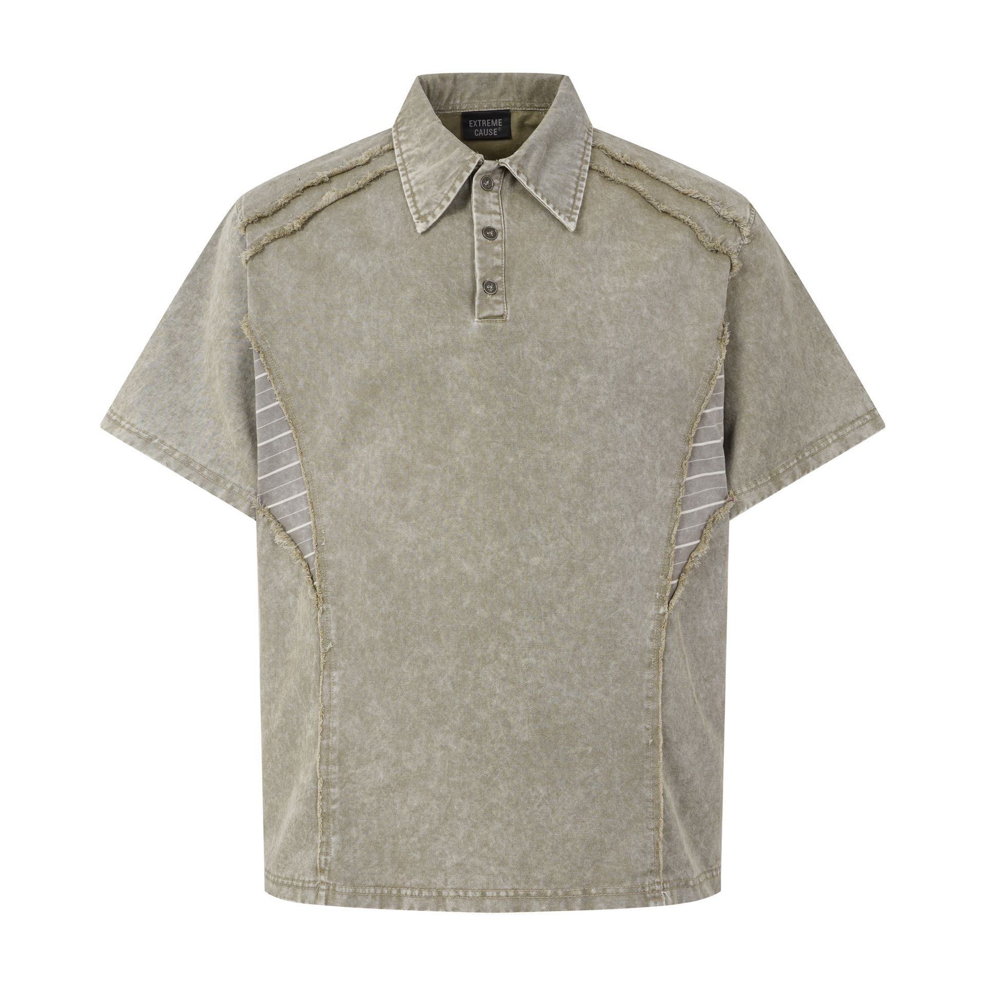 Deconstructing short sleeves with distressed edges
