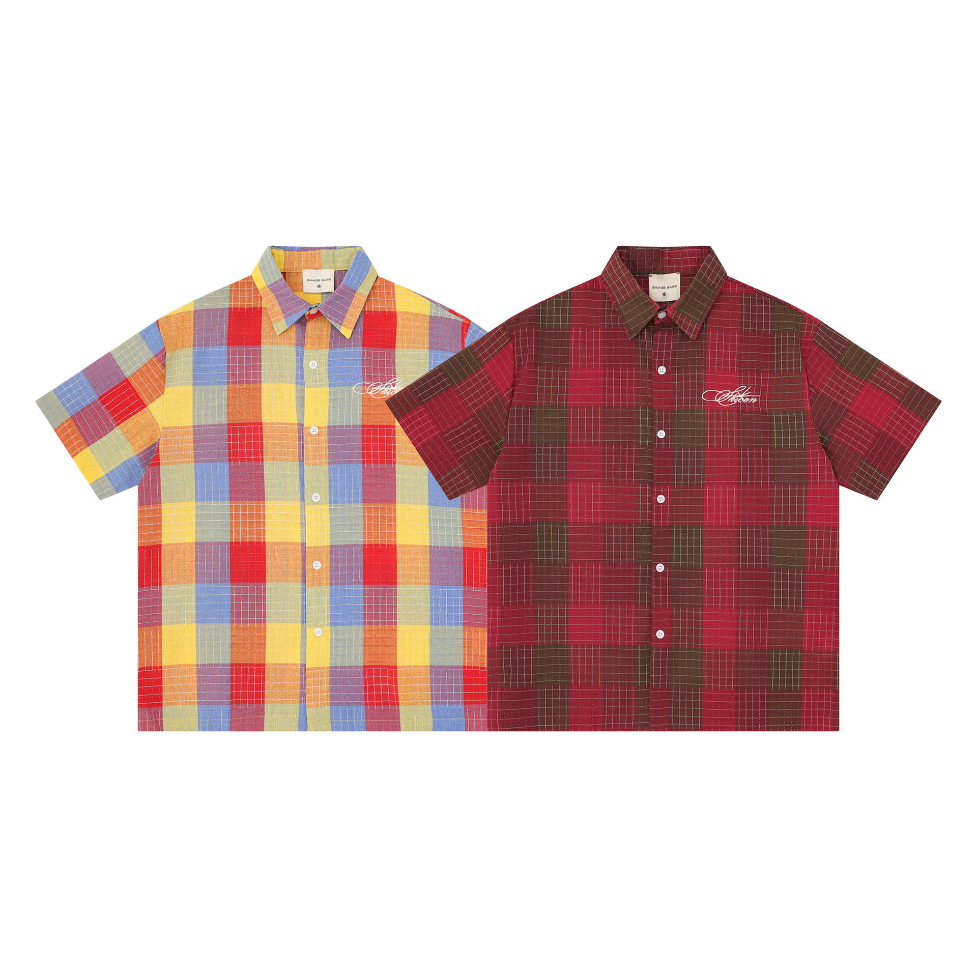 China Chic Emblem Letter Embroidered Short Sleeve Cotton Shirt - image 5