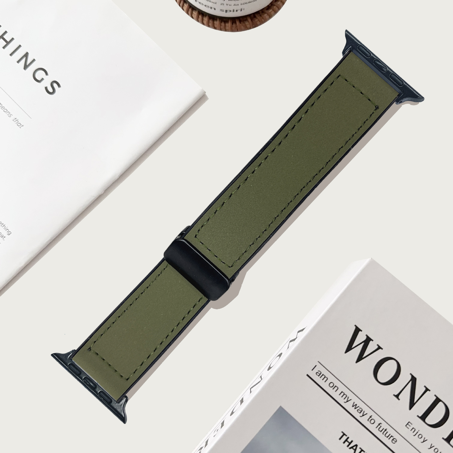 Apple Watch Silicone Strap with Magnetic Buckle (Crazy Horse Texture) 5