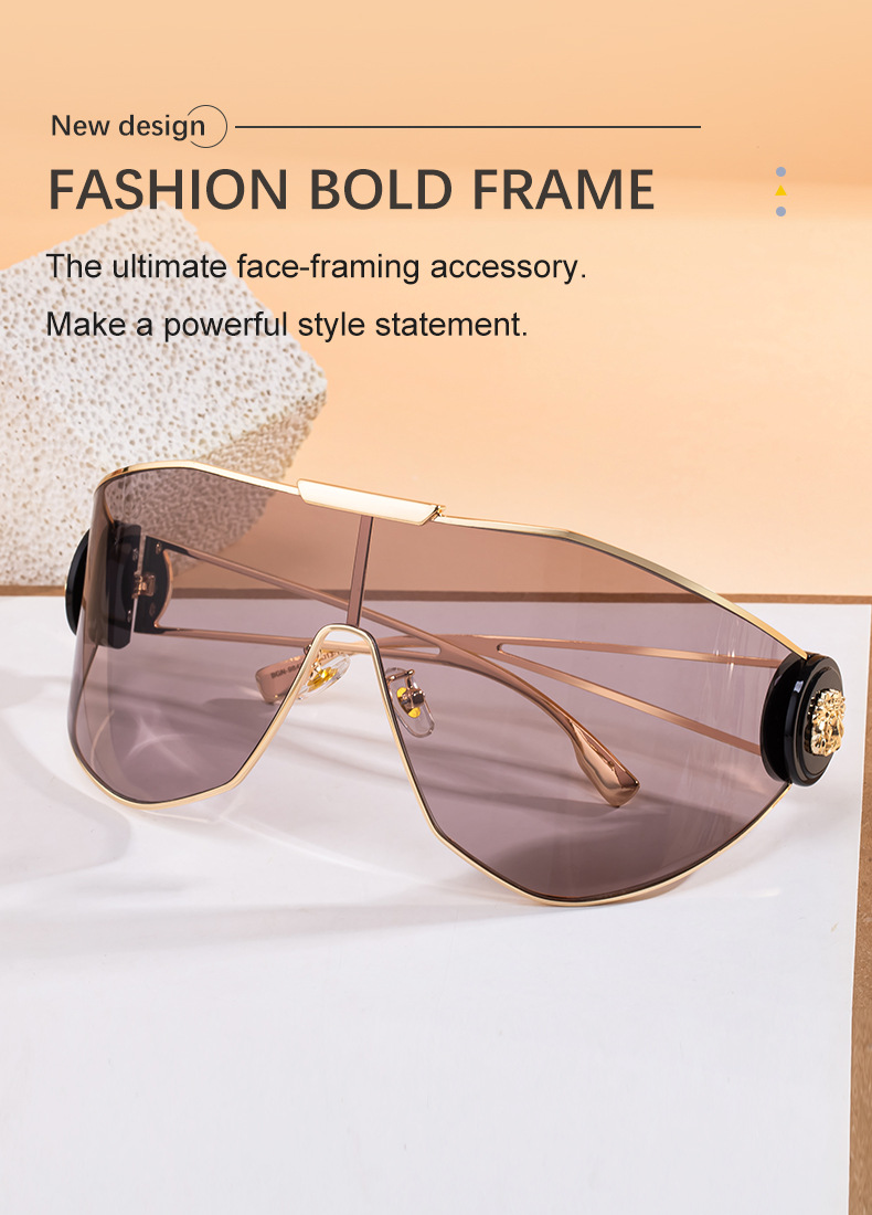 Sports aviator sunglasses for women — on-model photo