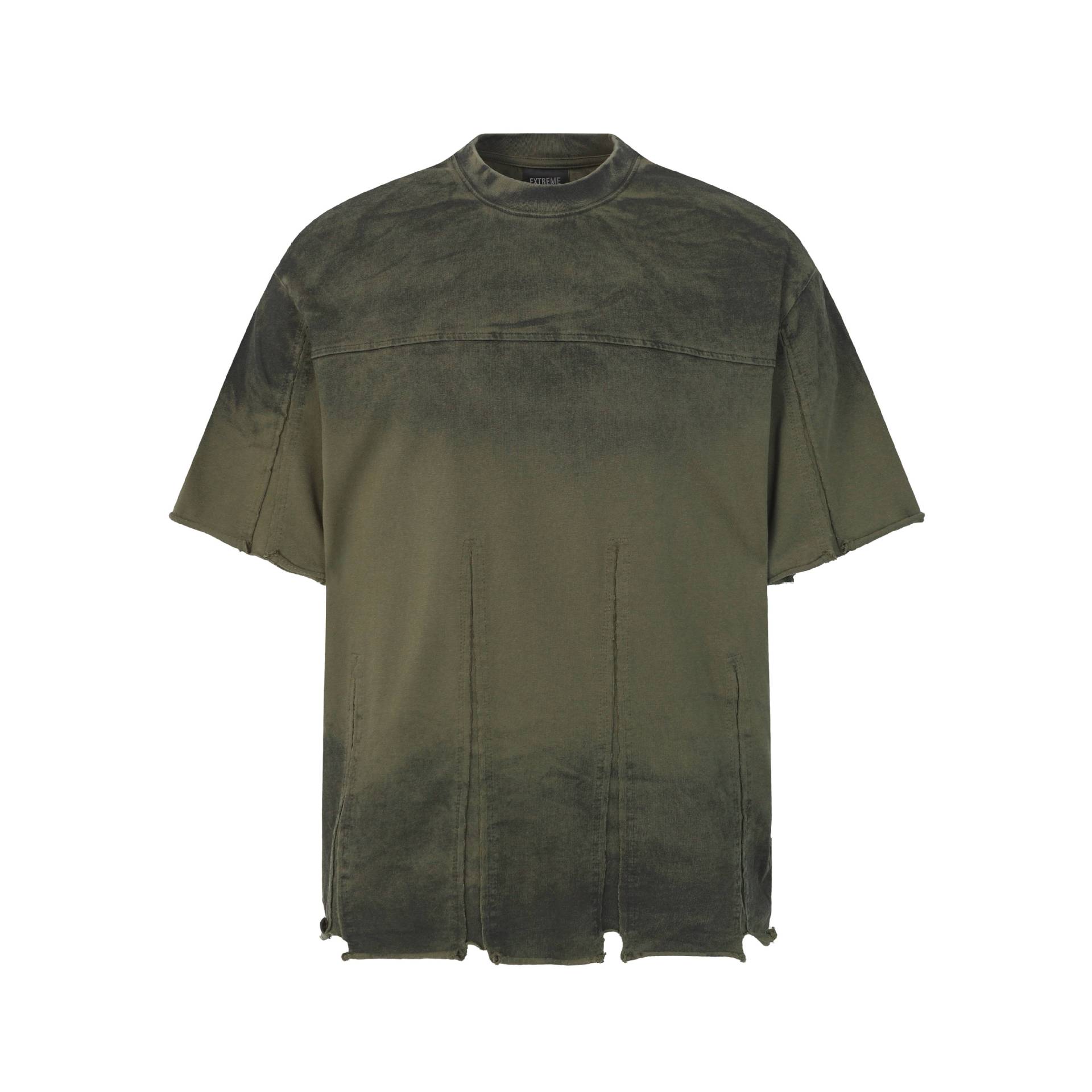 Vintage gradient fringed short sleeves