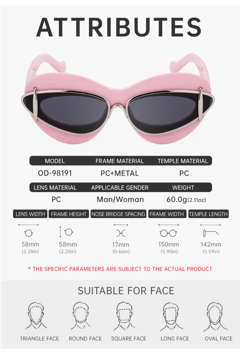 Women's Y2K driving shades — on-model photo