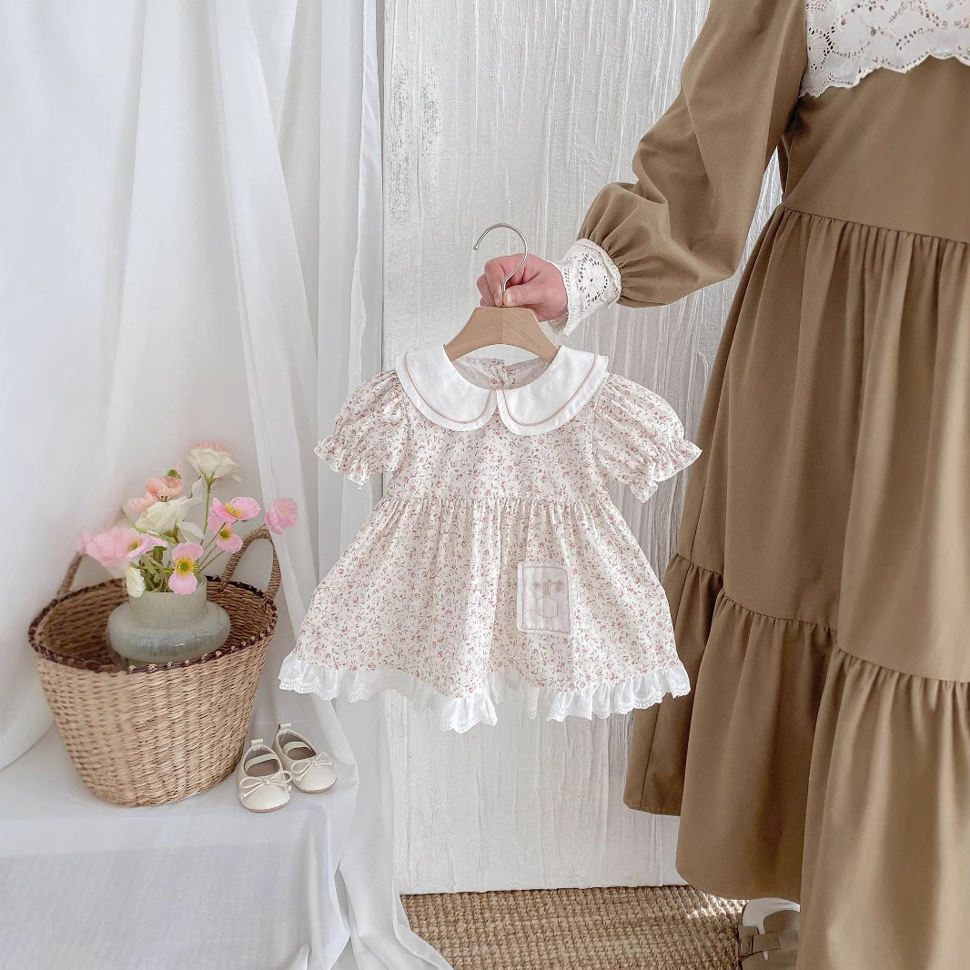 Girls' Floral Princess Dress Summer Casual Style Child's Dress for Birthday Celebration