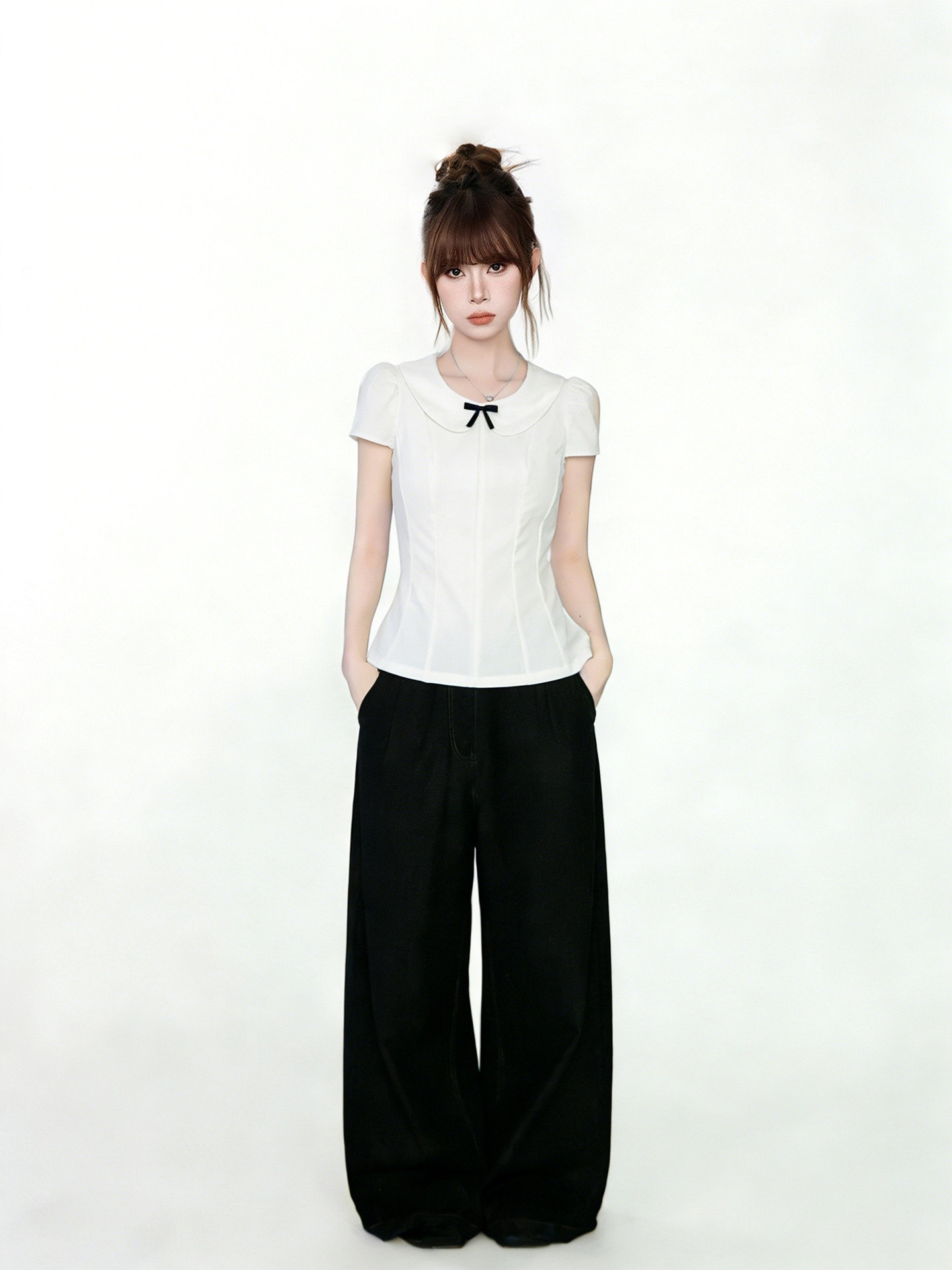 Spicy Style Bow Peter Pan Collar Tee – view 3