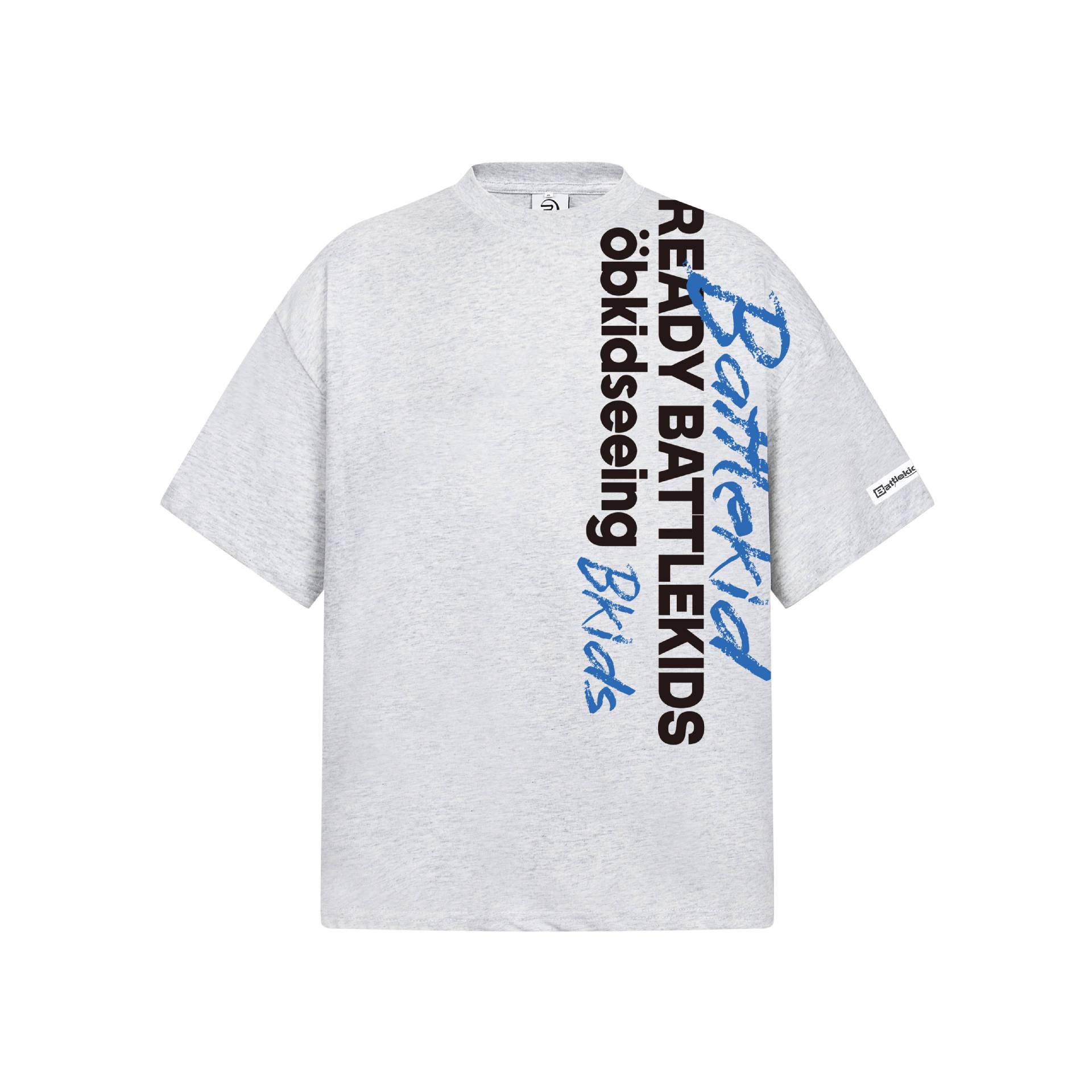Vertical slogan printed T-shirt design detail 1