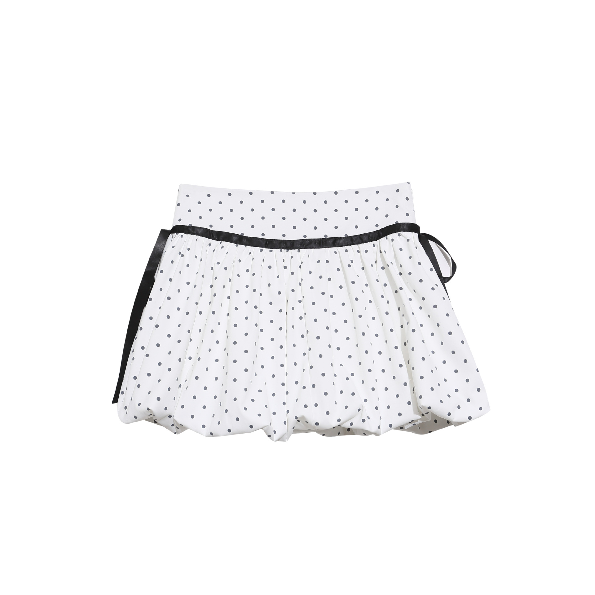 Floral Ruffle Mini Skirt for Women, Slimming and Anti-Slip Bow Tie Puff Skirt