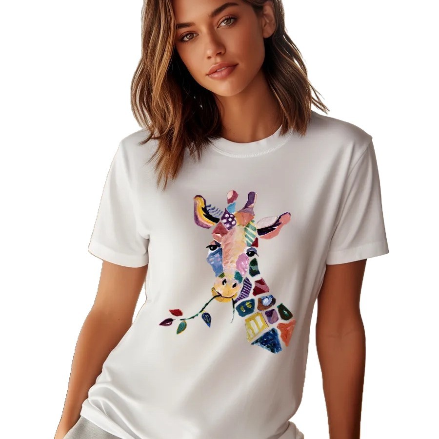 Round neck short sleeved top for women