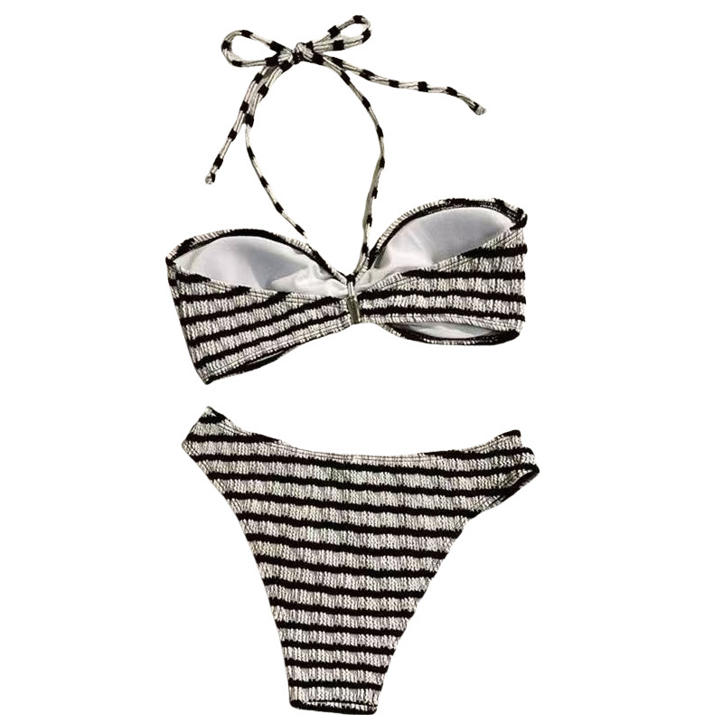 Stylish Striped Two-Piece Swimwear for Women