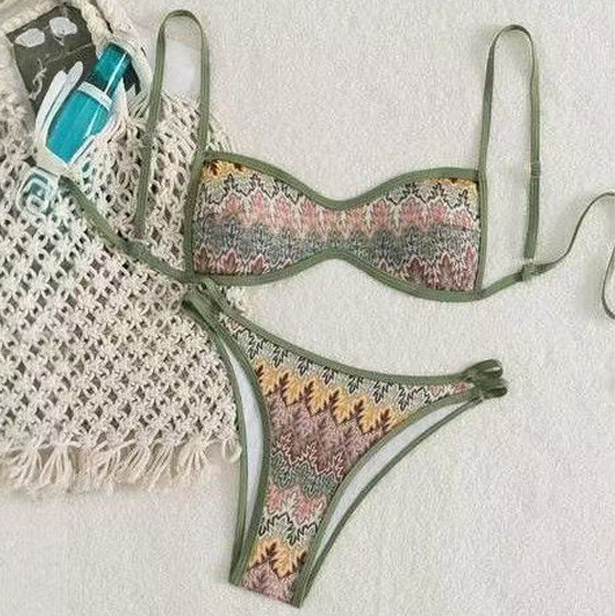 Bikini set split swimsuit for women