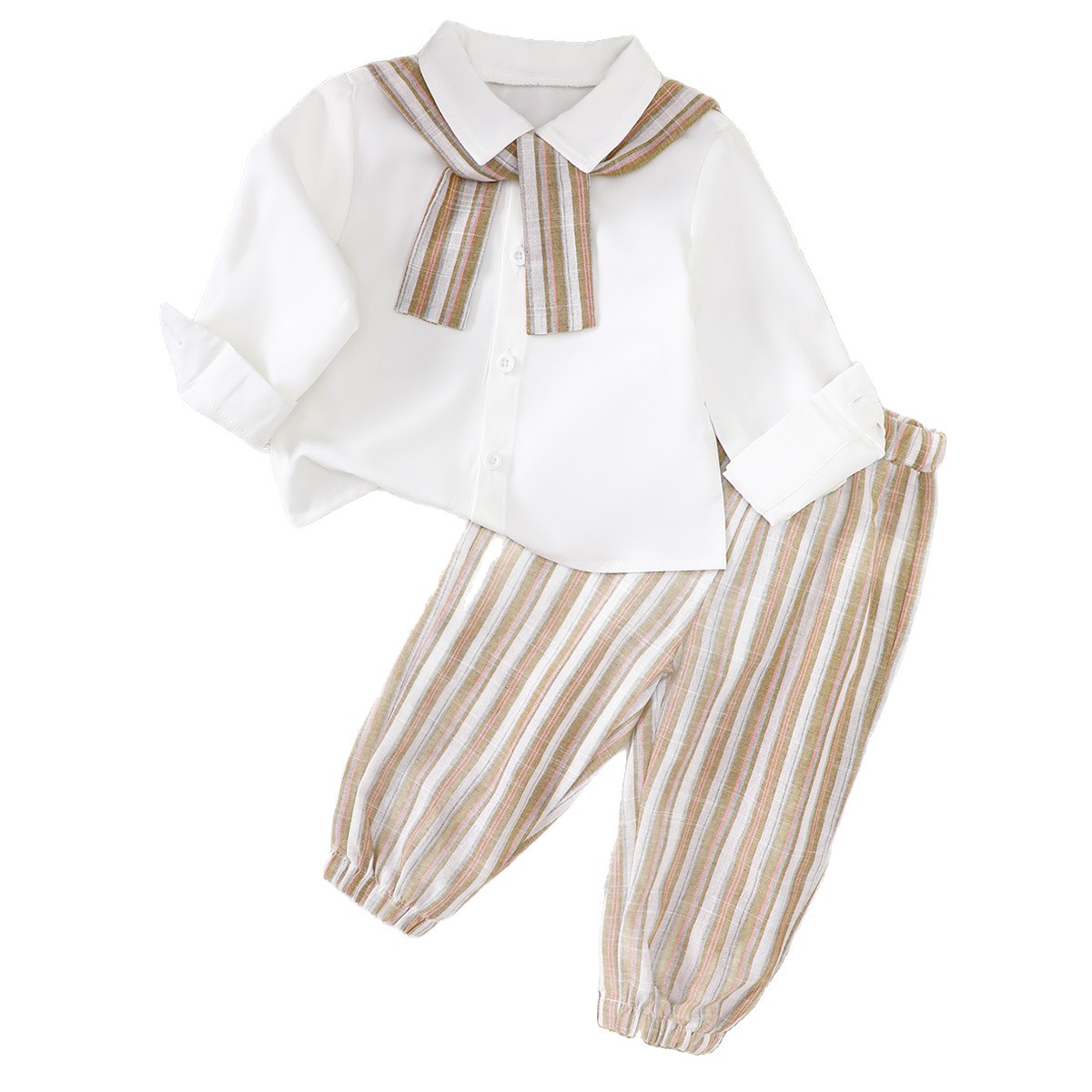 Shirt striped pants set