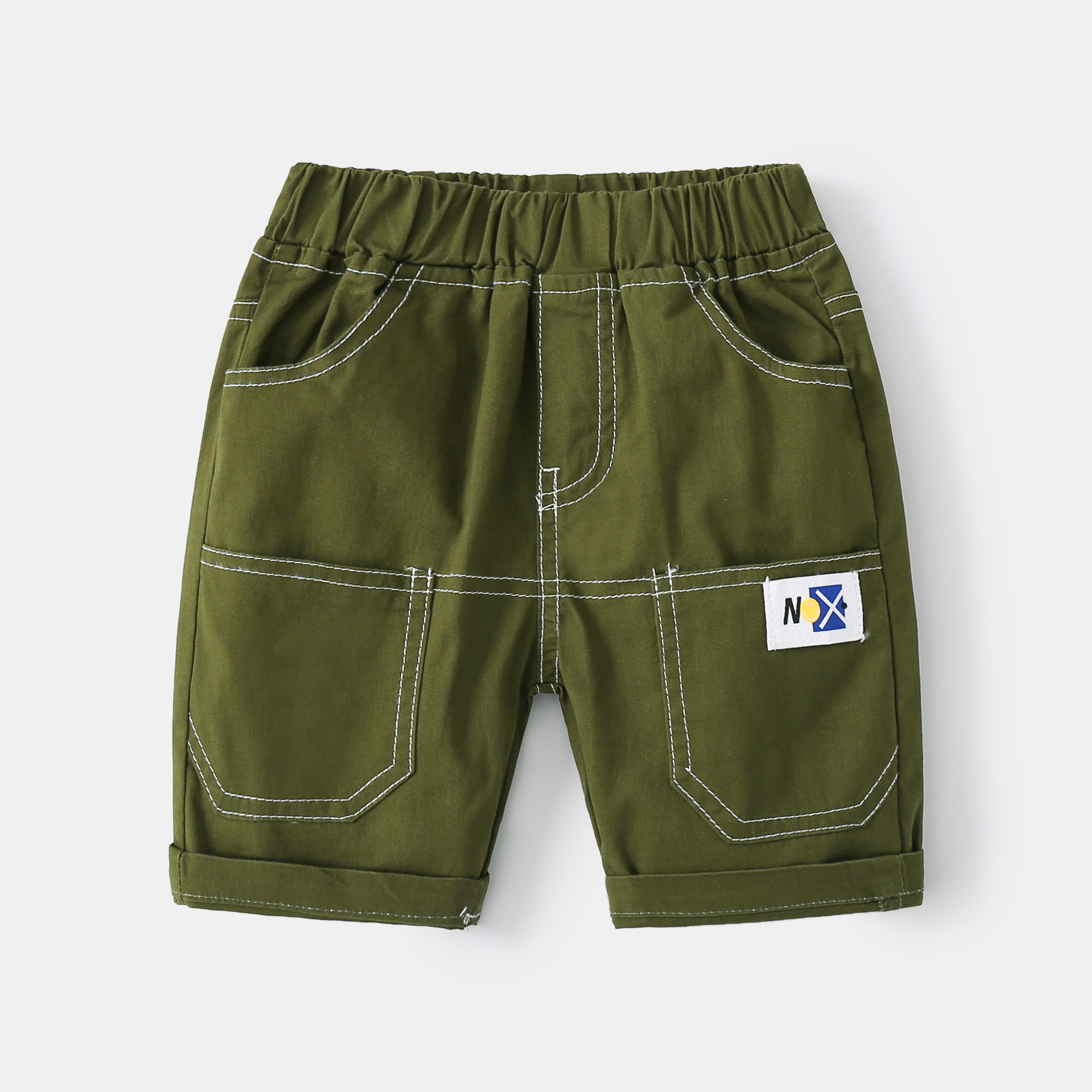 Casual Mid-Length Pants for Boys Kids' Leisure Shorts, Five-Point Pants with Letter Design
